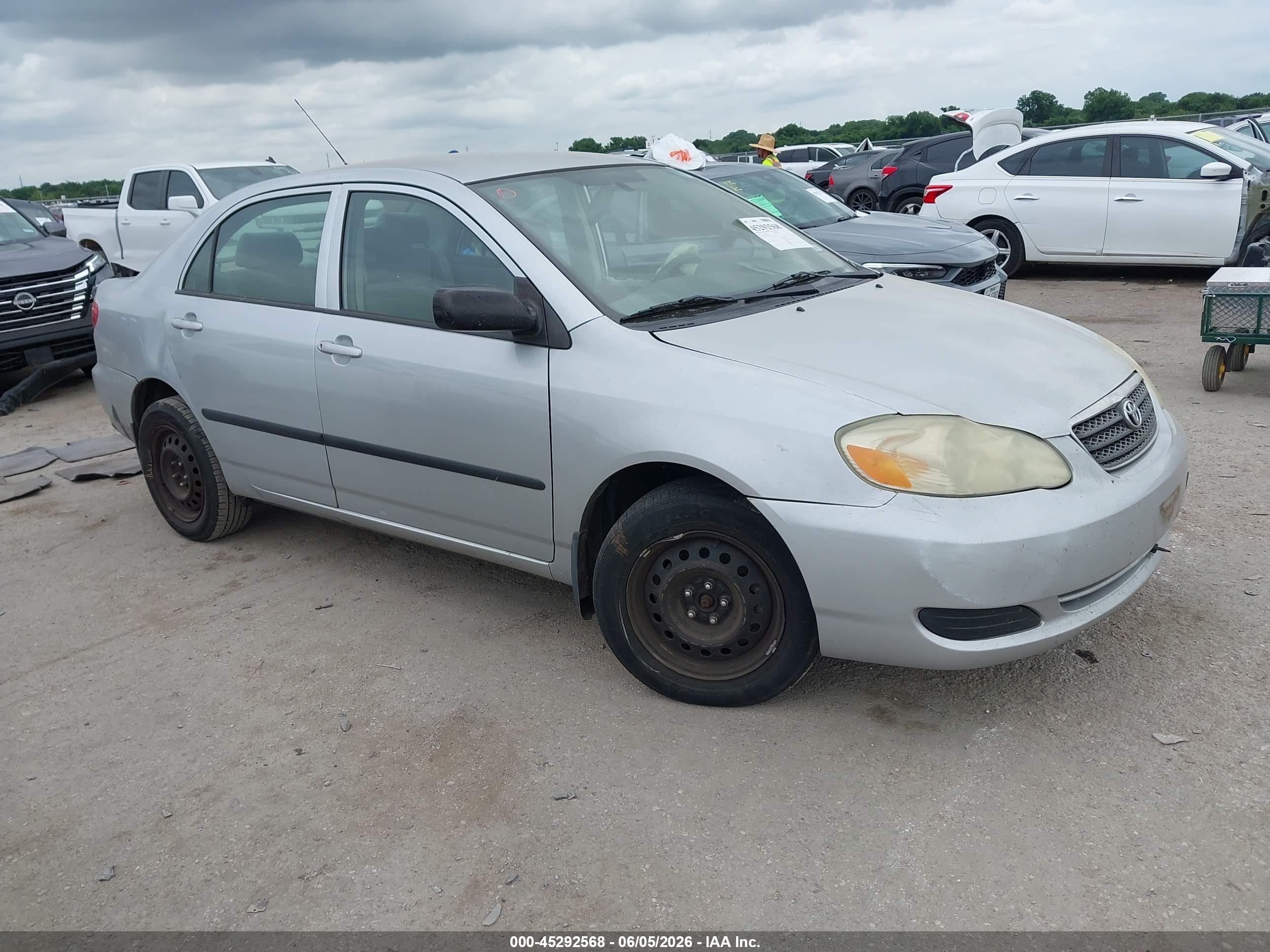 2006 Toyota Corolla Ce Silver vin: JTDBR32E060070583