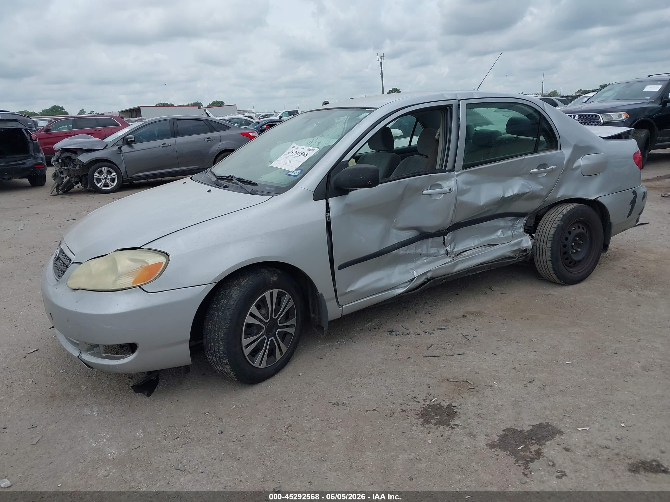 2006 Toyota Corolla Ce Silver vin: JTDBR32E060070583