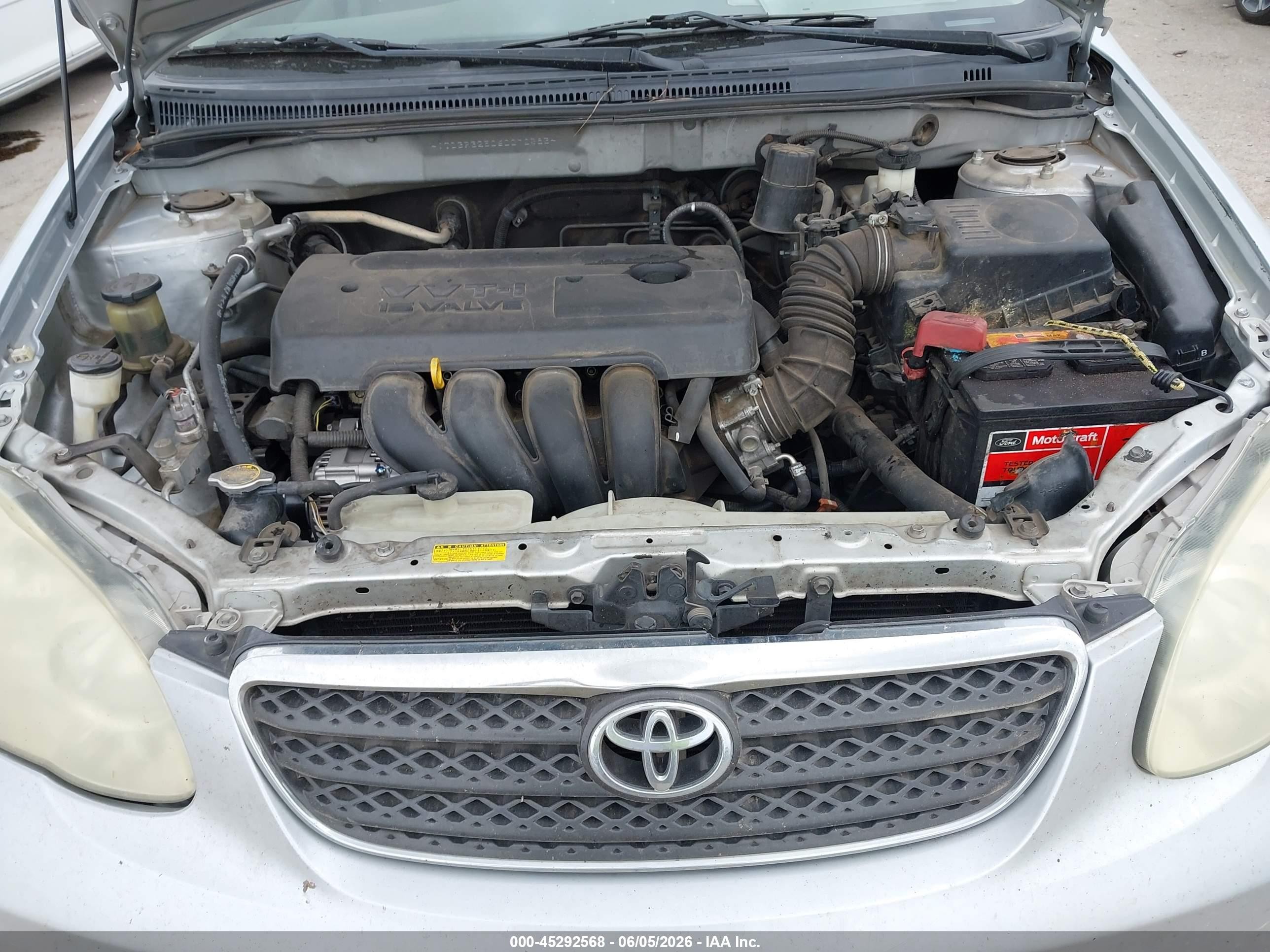 2006 Toyota Corolla Ce Silver vin: JTDBR32E060070583