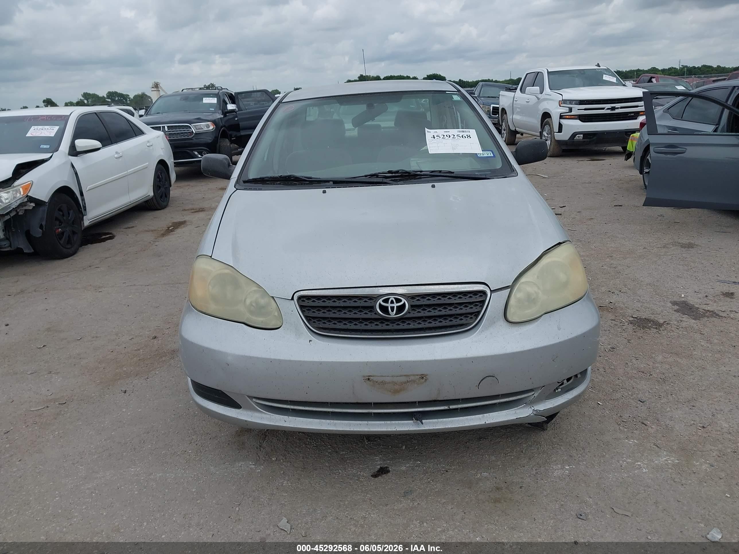 2006 Toyota Corolla Ce Silver vin: JTDBR32E060070583