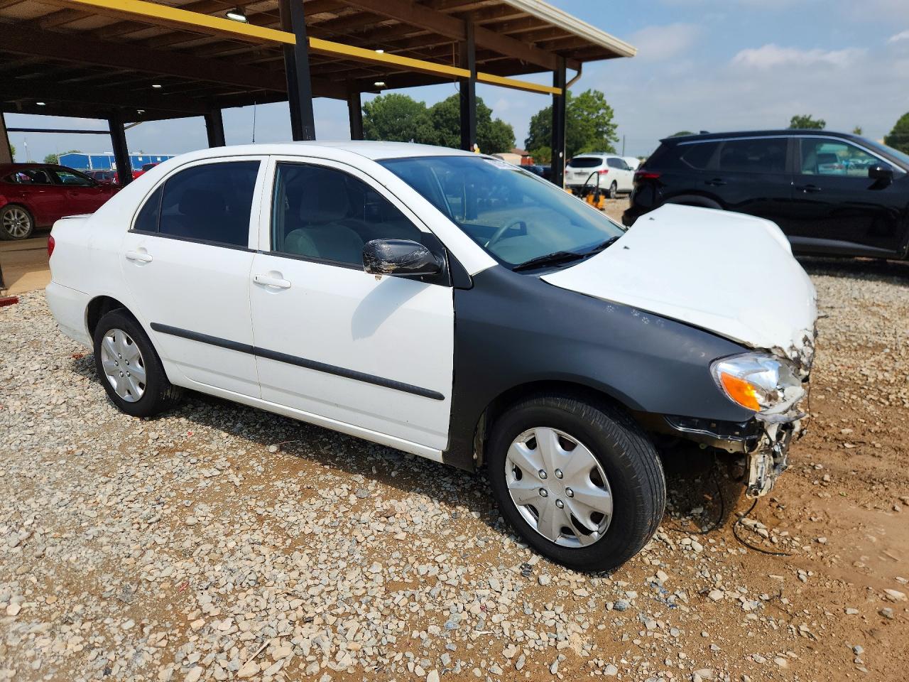 2007 Toyota Corolla Ce White vin: JTDBR32E070106127