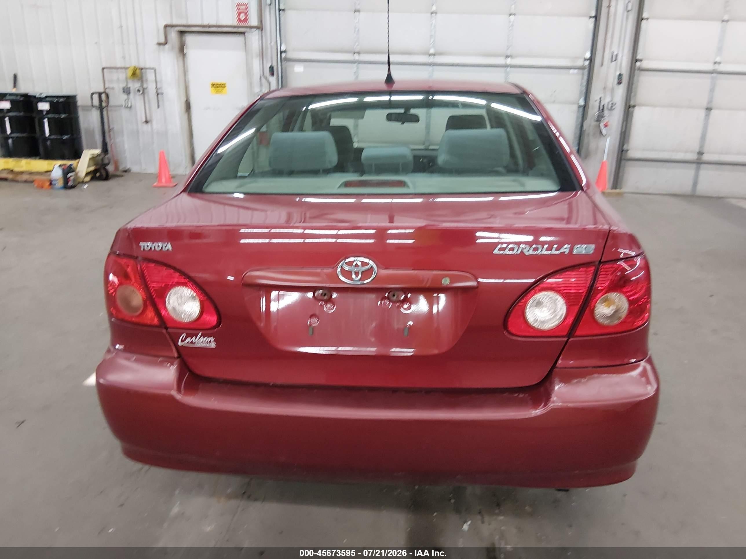 2007 Toyota Corolla Ce Red vin: JTDBR32E070120240