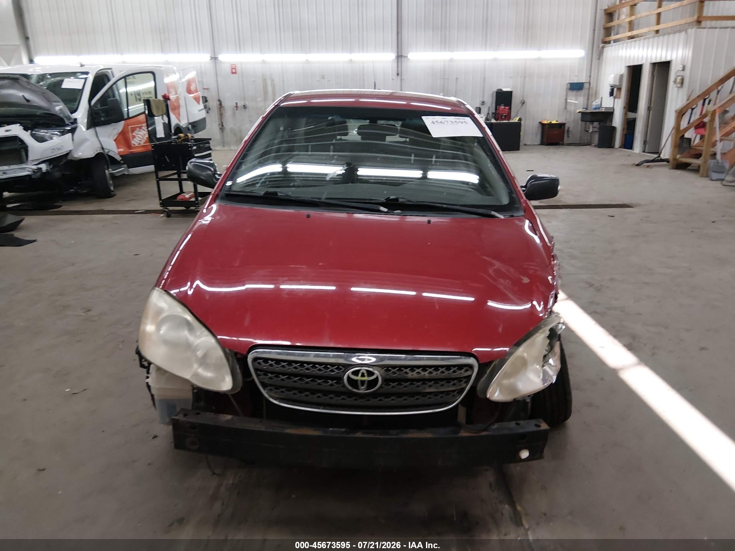 2007 Toyota Corolla Ce Red vin: JTDBR32E070120240