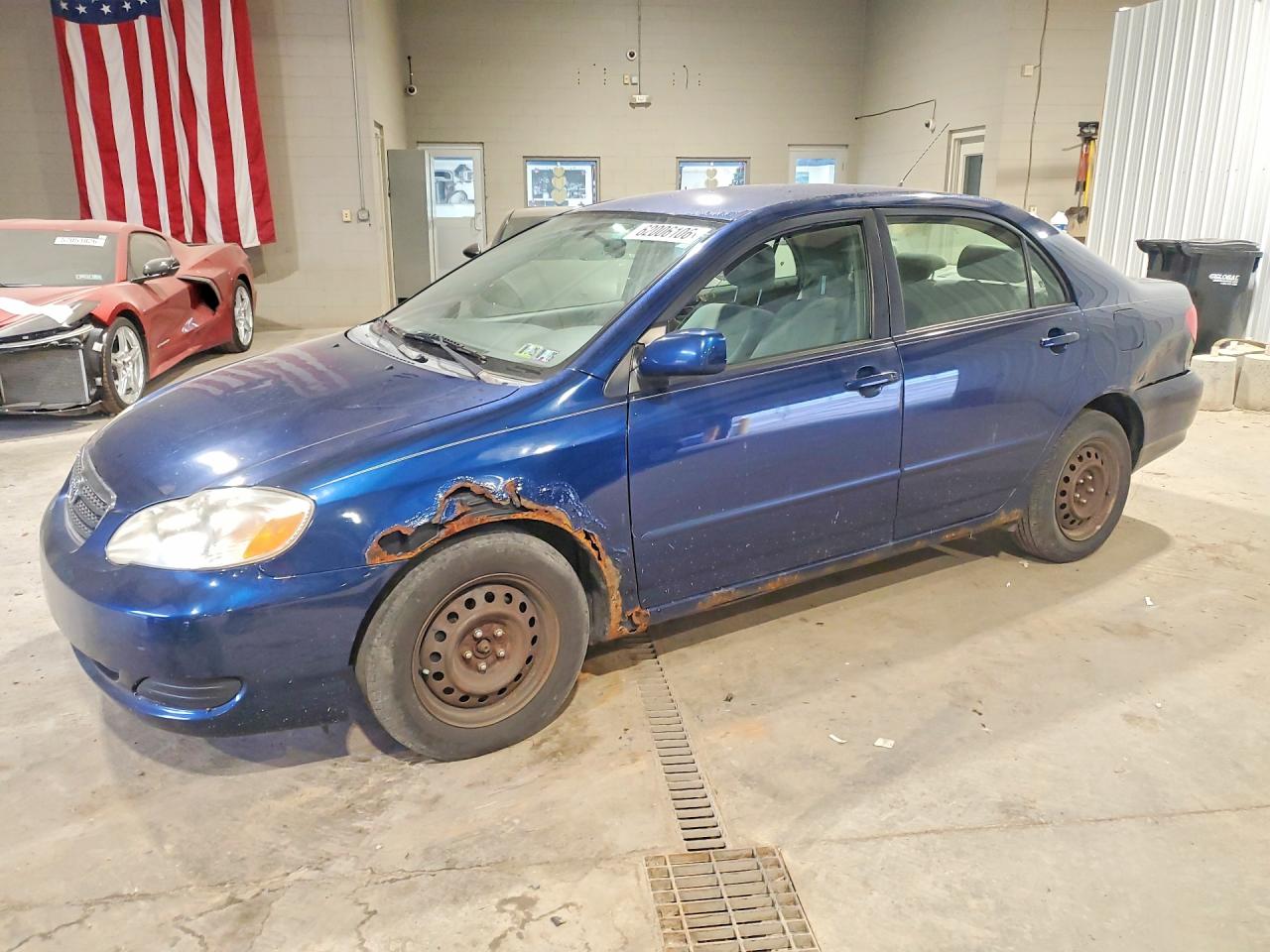 2007 Toyota Corolla Le Blue vin: JTDBR32E070132677