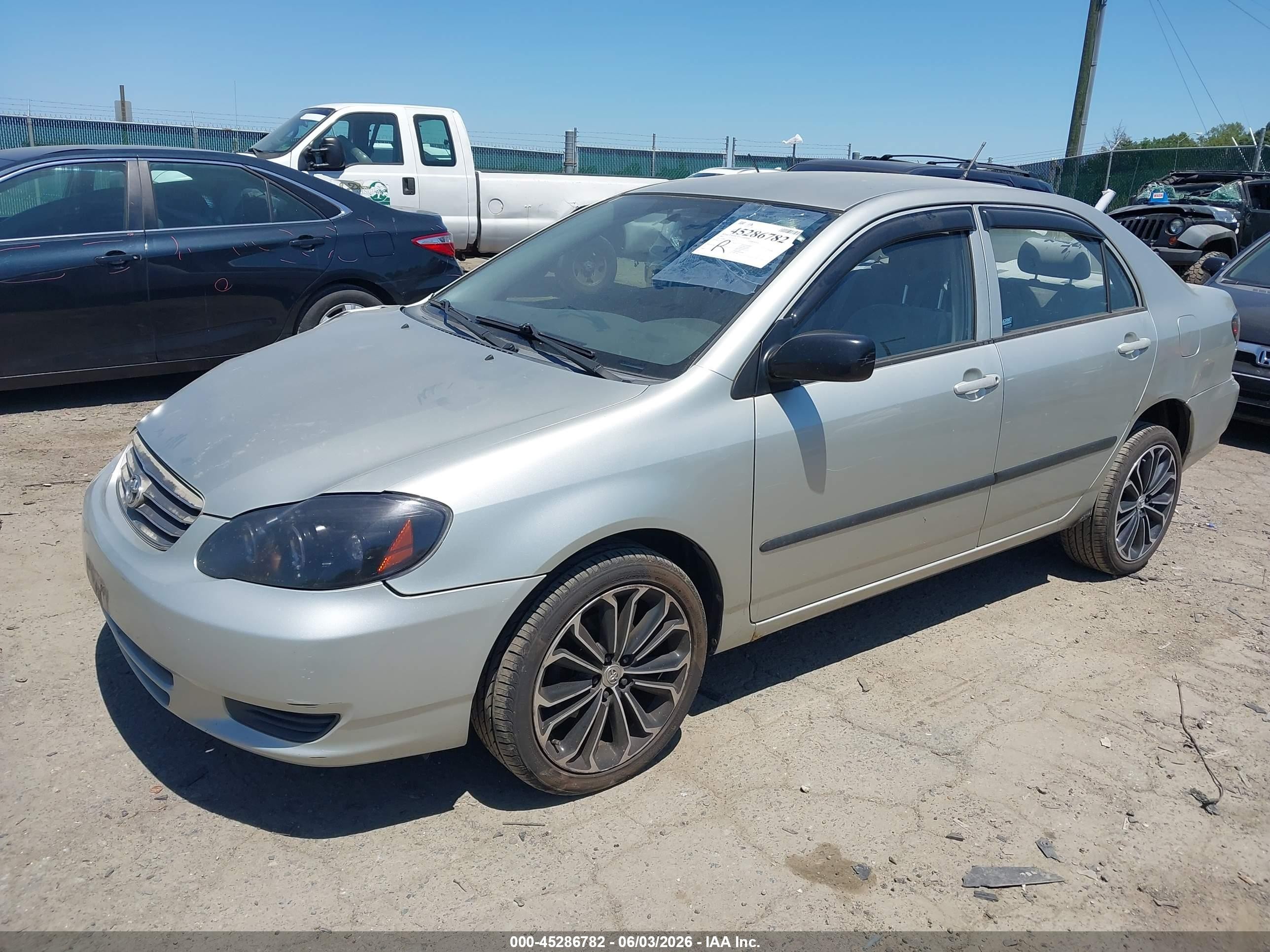 2003 Toyota Corolla Ce Gray vin: JTDBR32E130024210