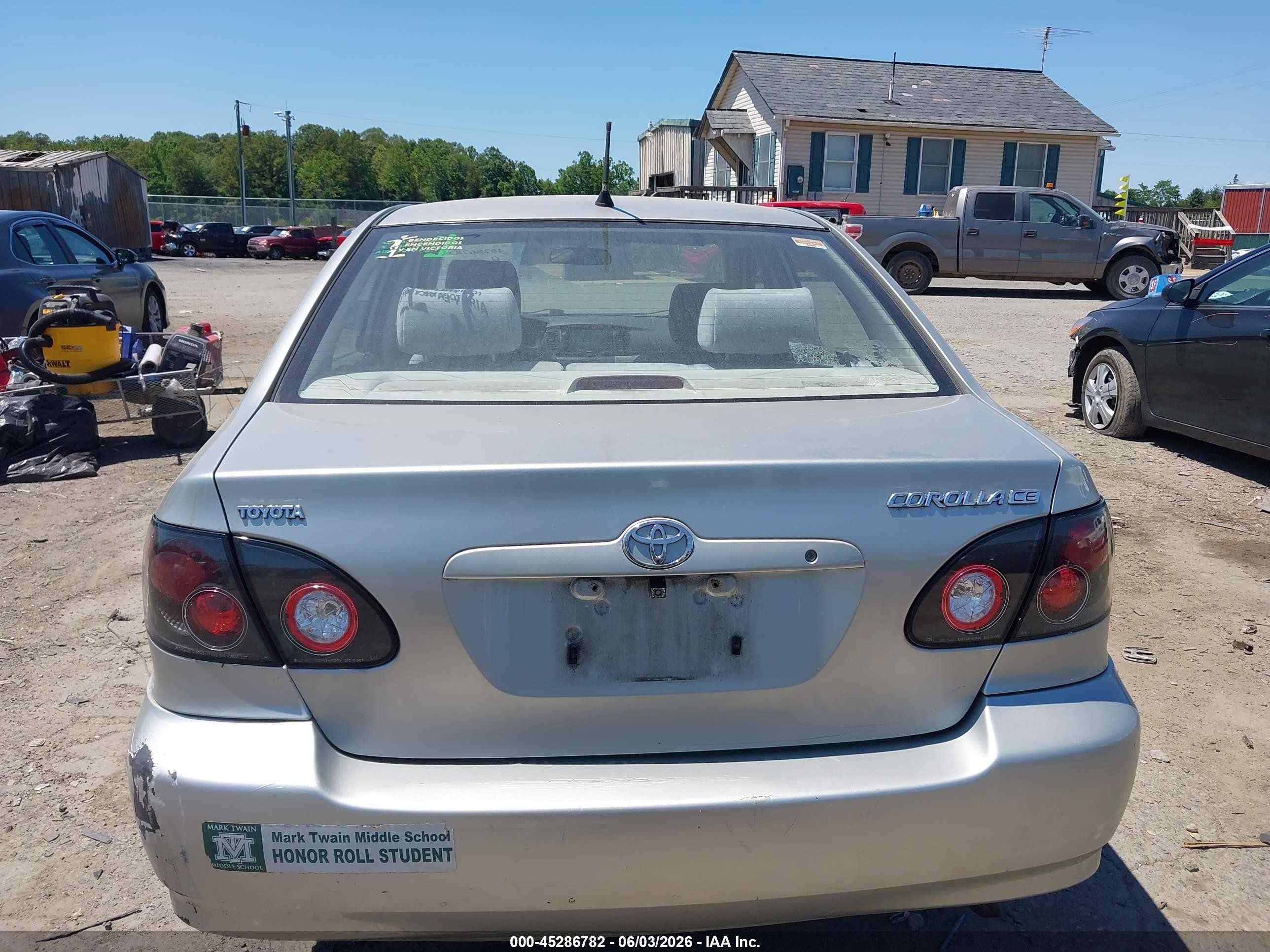 2003 Toyota Corolla Ce Gray vin: JTDBR32E130024210