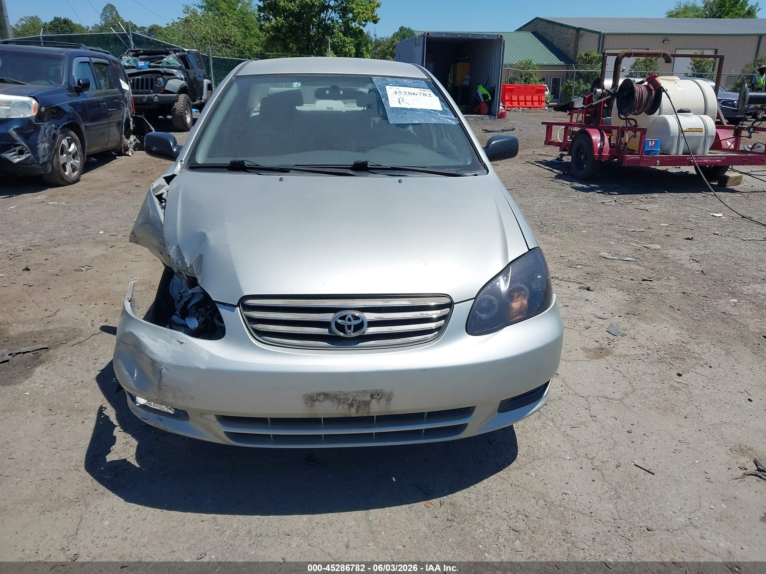 2003 Toyota Corolla Ce Gray vin: JTDBR32E130024210
