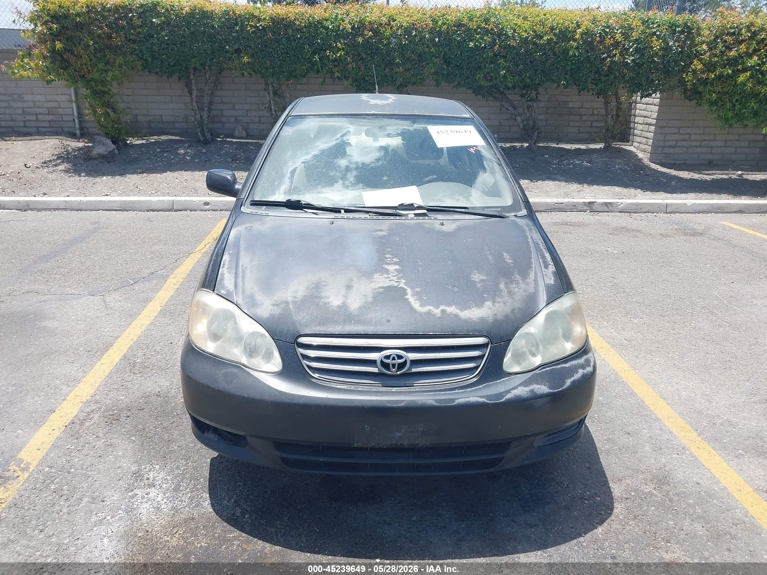 2003 Toyota Corolla Le Черный vin: JTDBR32E132008934