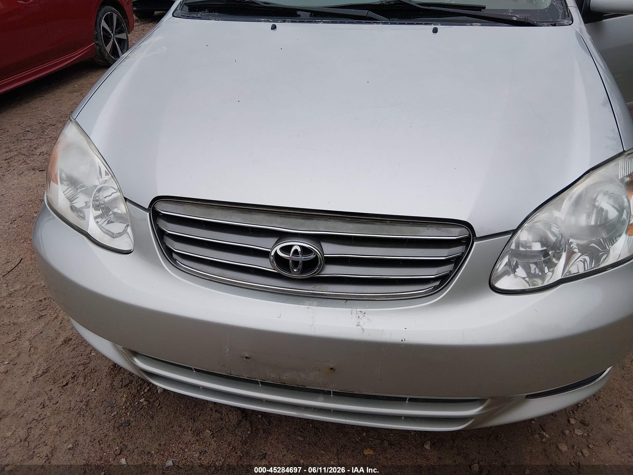 2003 Toyota Corolla Le Silver vin: JTDBR32E132016032