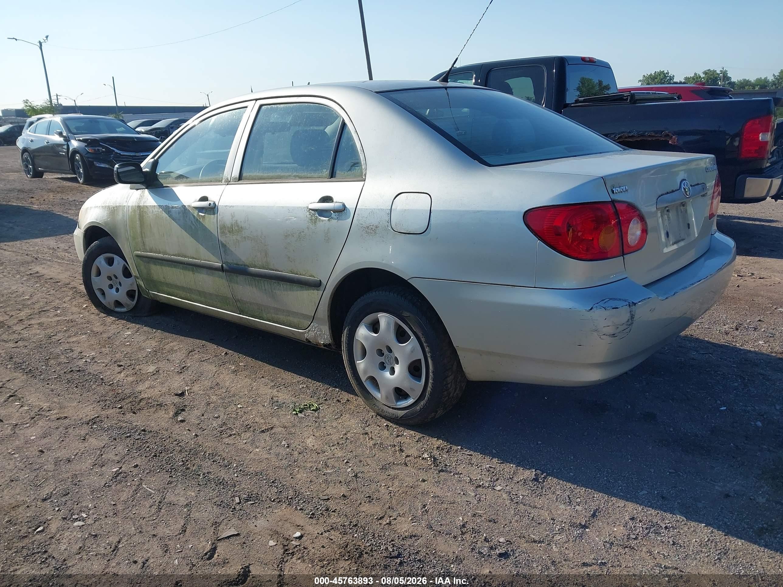 2004 Toyota Corolla Ce Silver vin: JTDBR32E142033477