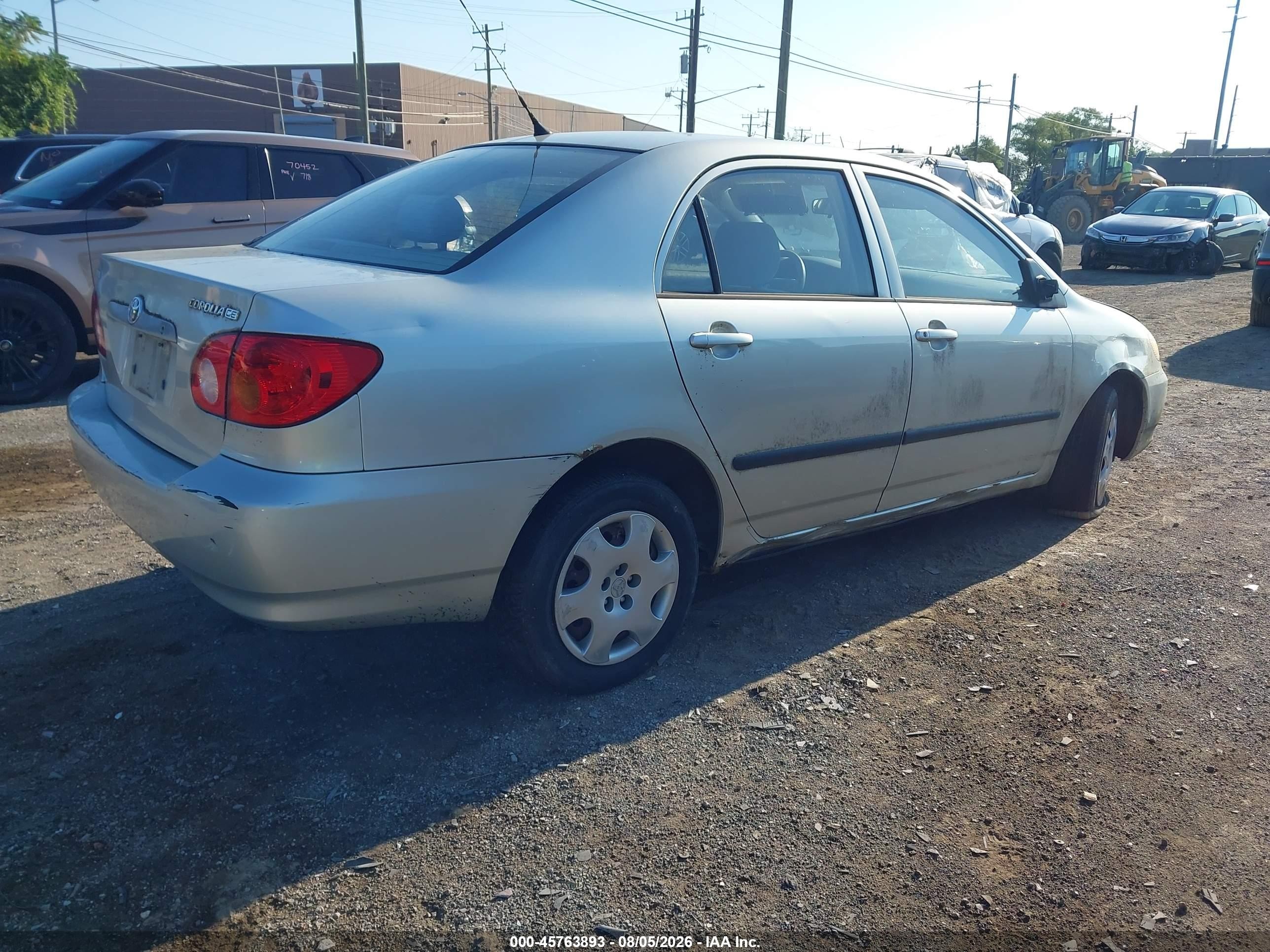 2004 Toyota Corolla Ce Silver vin: JTDBR32E142033477
