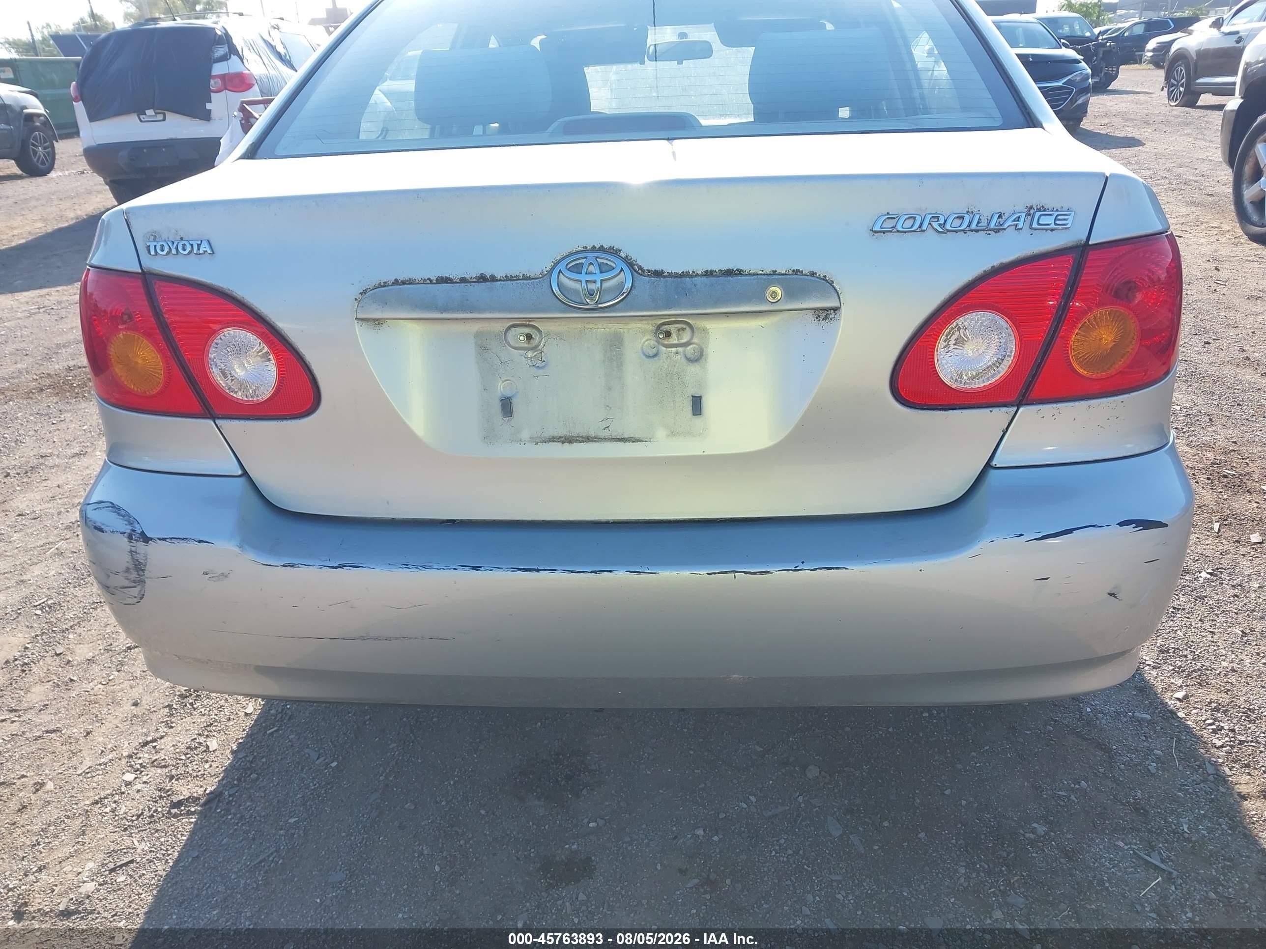2004 Toyota Corolla Ce Silver vin: JTDBR32E142033477