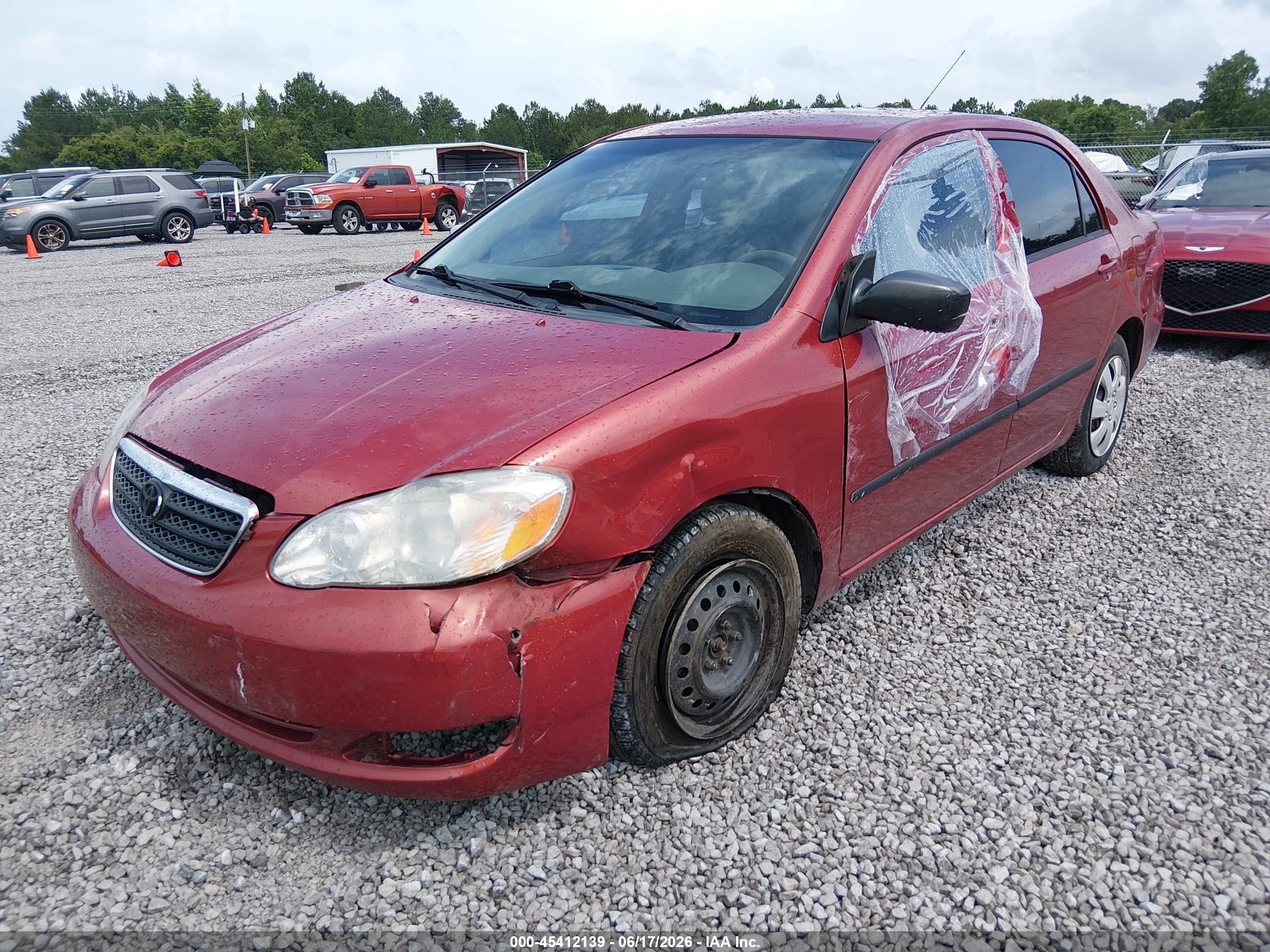 2005 Toyota Corolla Ce Red vin: JTDBR32E152059899