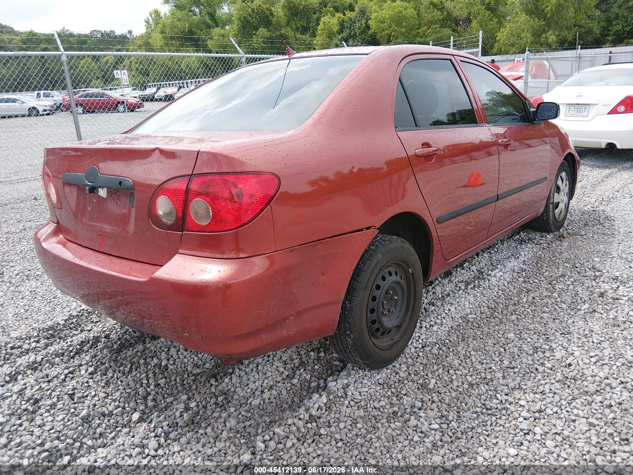 2005 Toyota Corolla Ce Red vin: JTDBR32E152059899