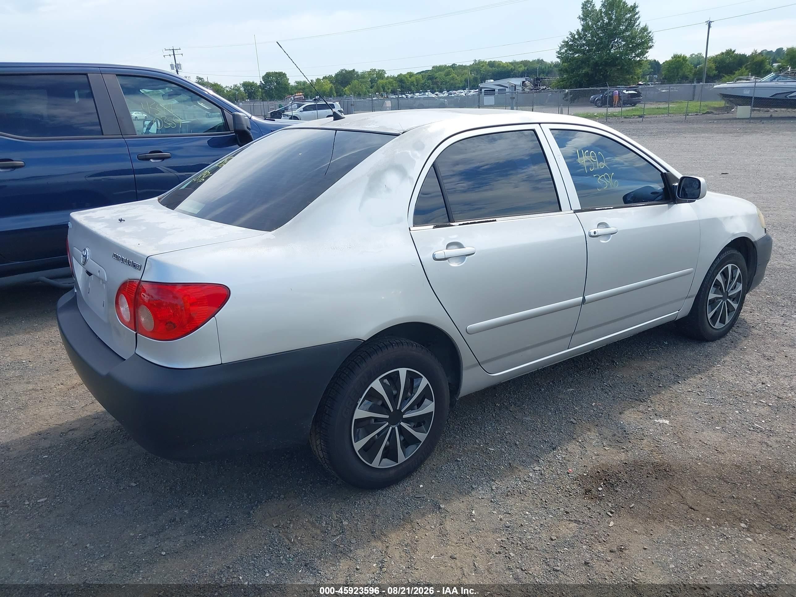 2006 Toyota Corolla Ce Silver vin: JTDBR32E160074948
