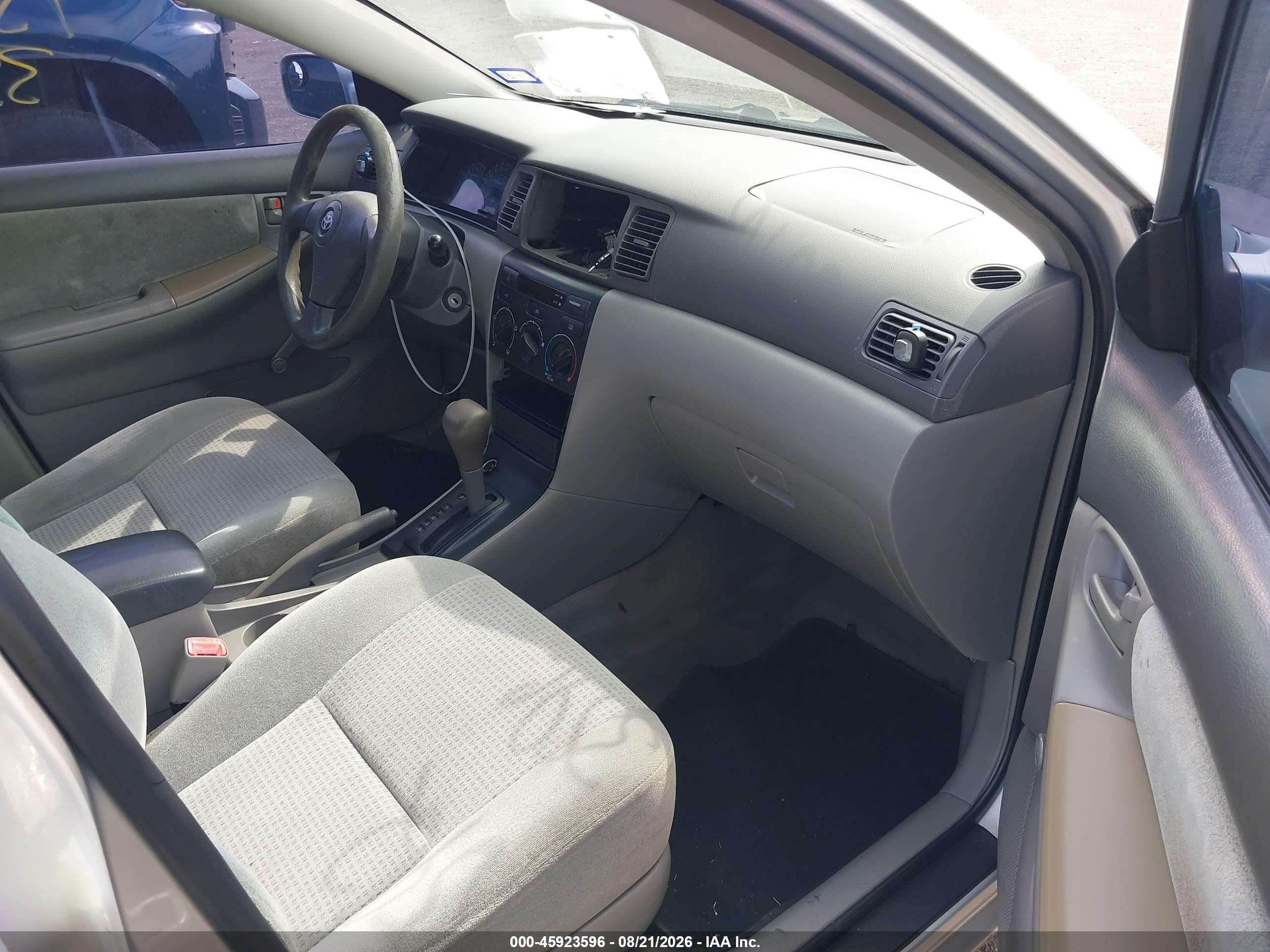 2006 Toyota Corolla Ce Silver vin: JTDBR32E160074948