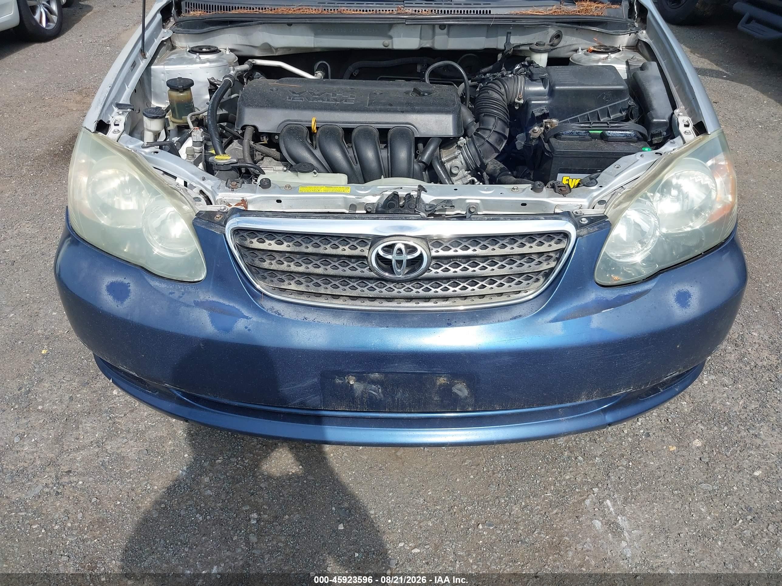 2006 Toyota Corolla Ce Silver vin: JTDBR32E160074948