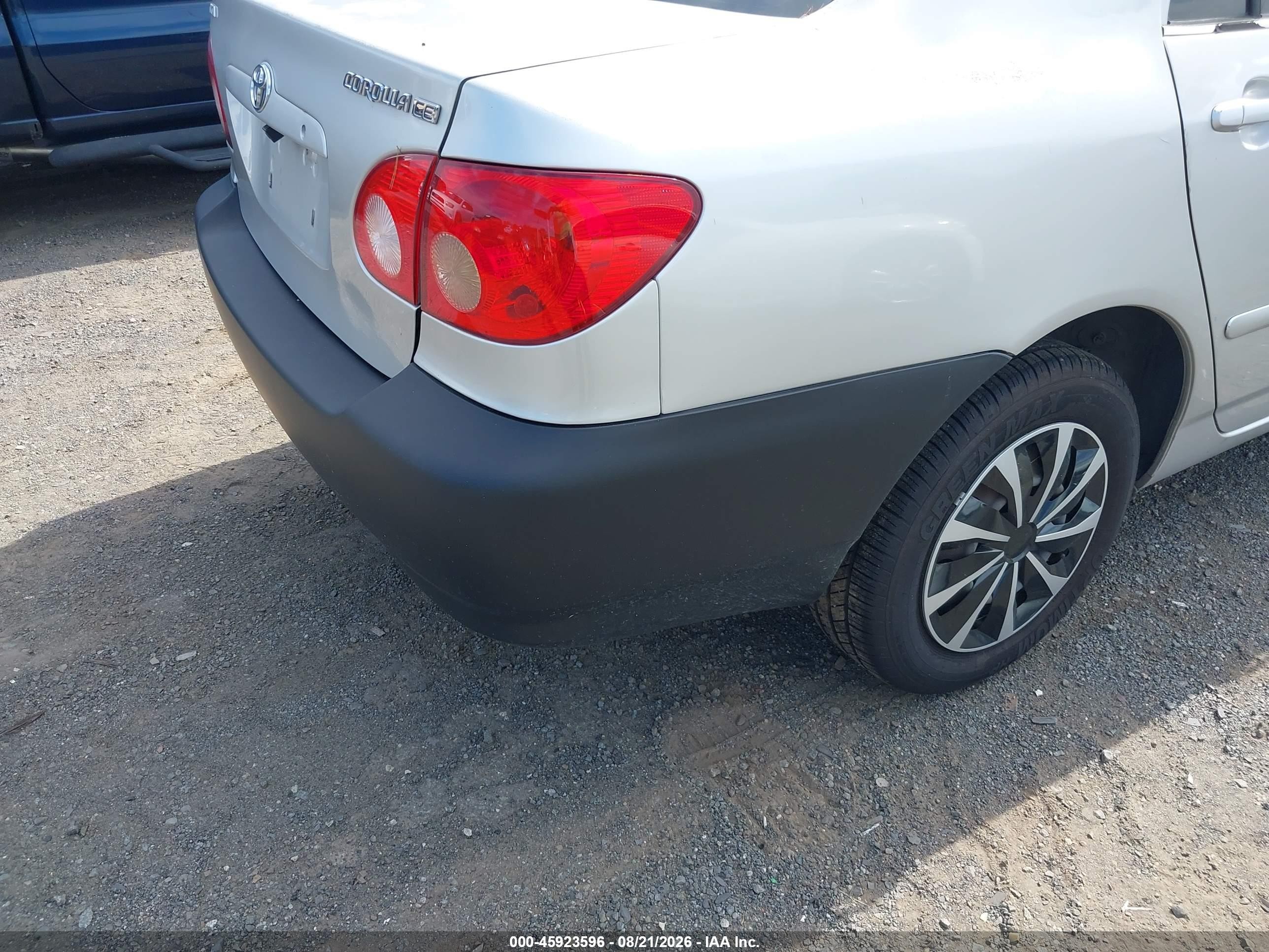 2006 Toyota Corolla Ce Silver vin: JTDBR32E160074948