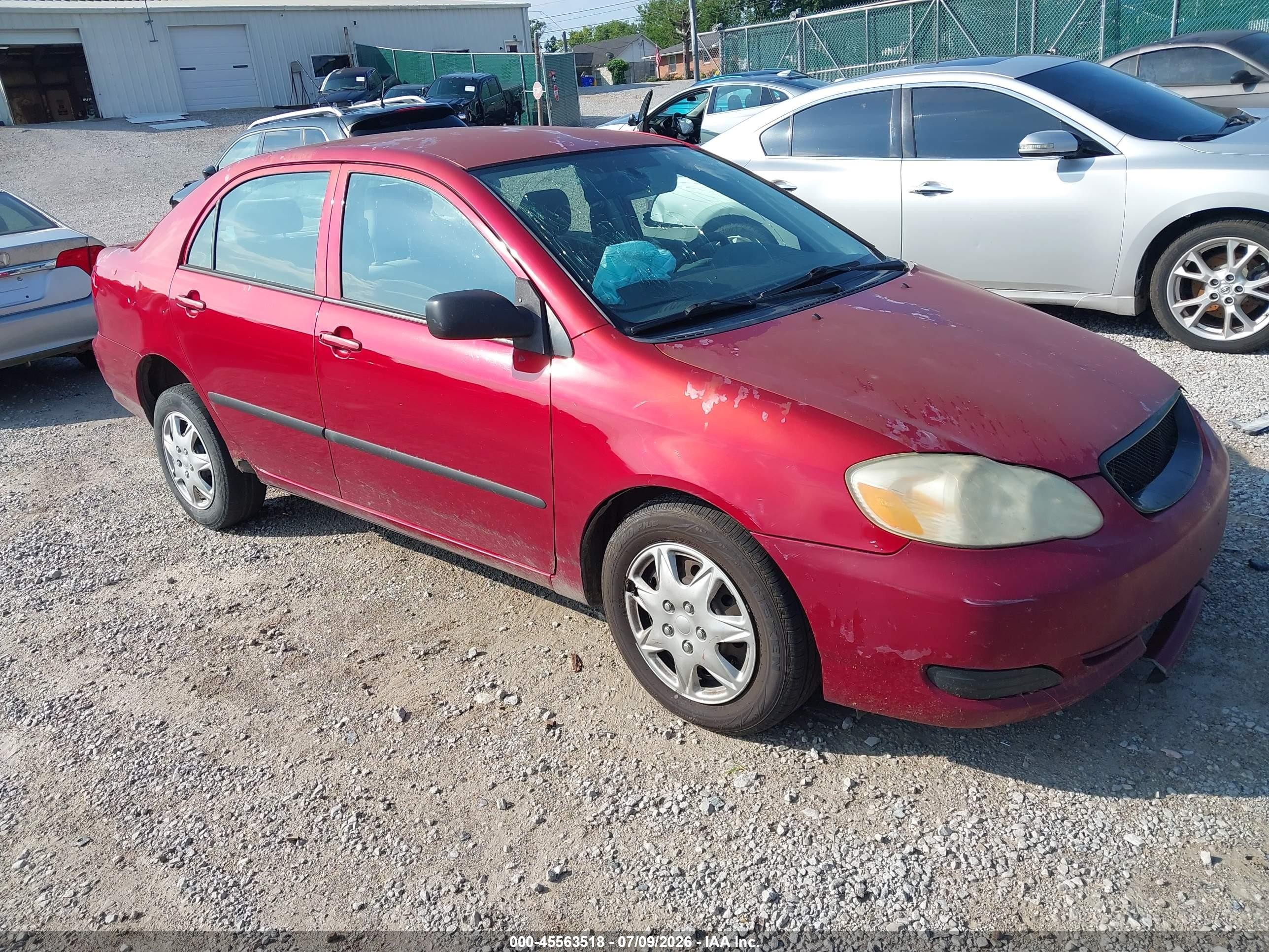 2006 Toyota Corolla Ce Red vin: JTDBR32E160079020