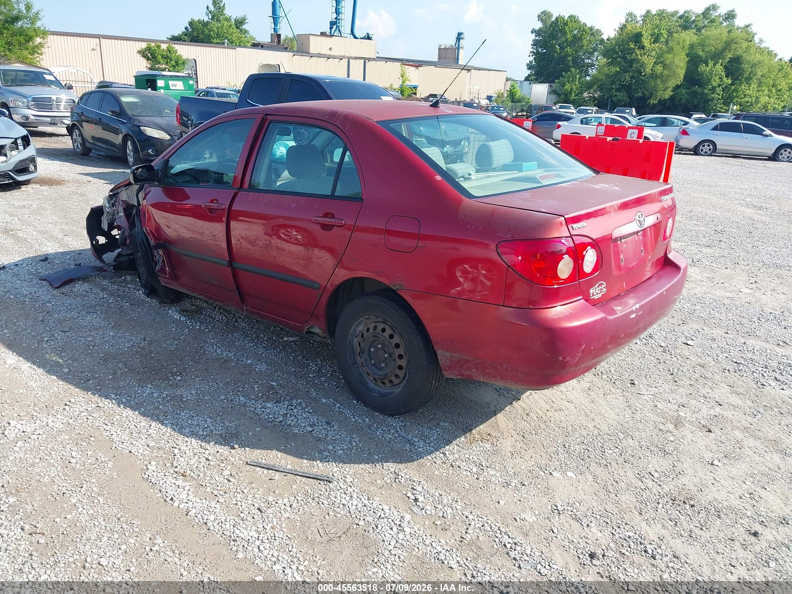 2006 Toyota Corolla Ce Red vin: JTDBR32E160079020