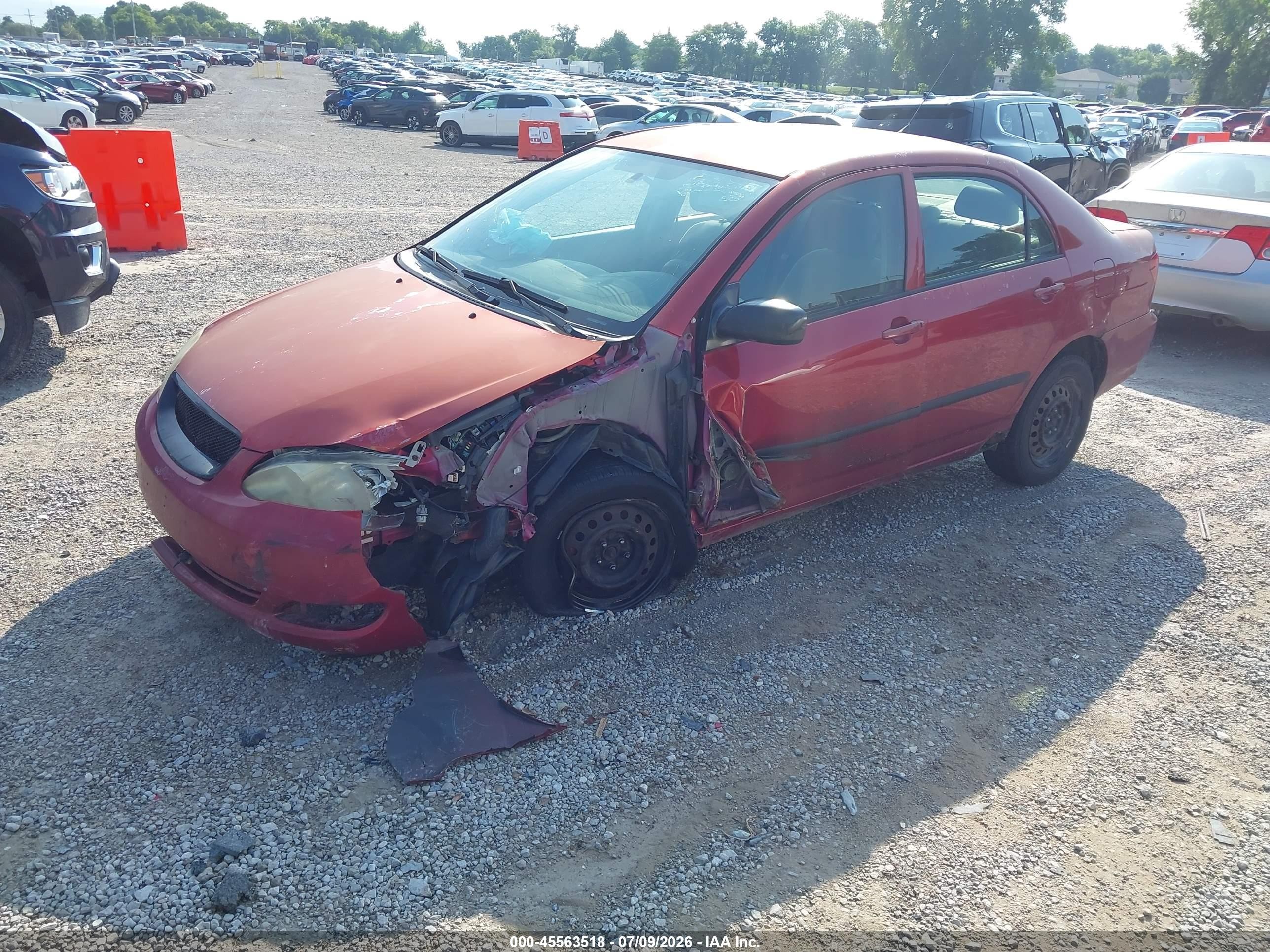 2006 Toyota Corolla Ce Red vin: JTDBR32E160079020