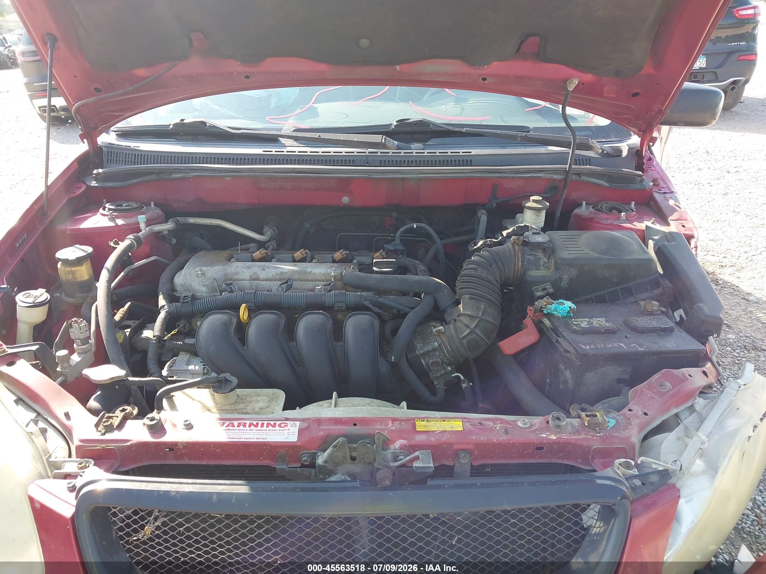 2006 Toyota Corolla Ce Red vin: JTDBR32E160079020