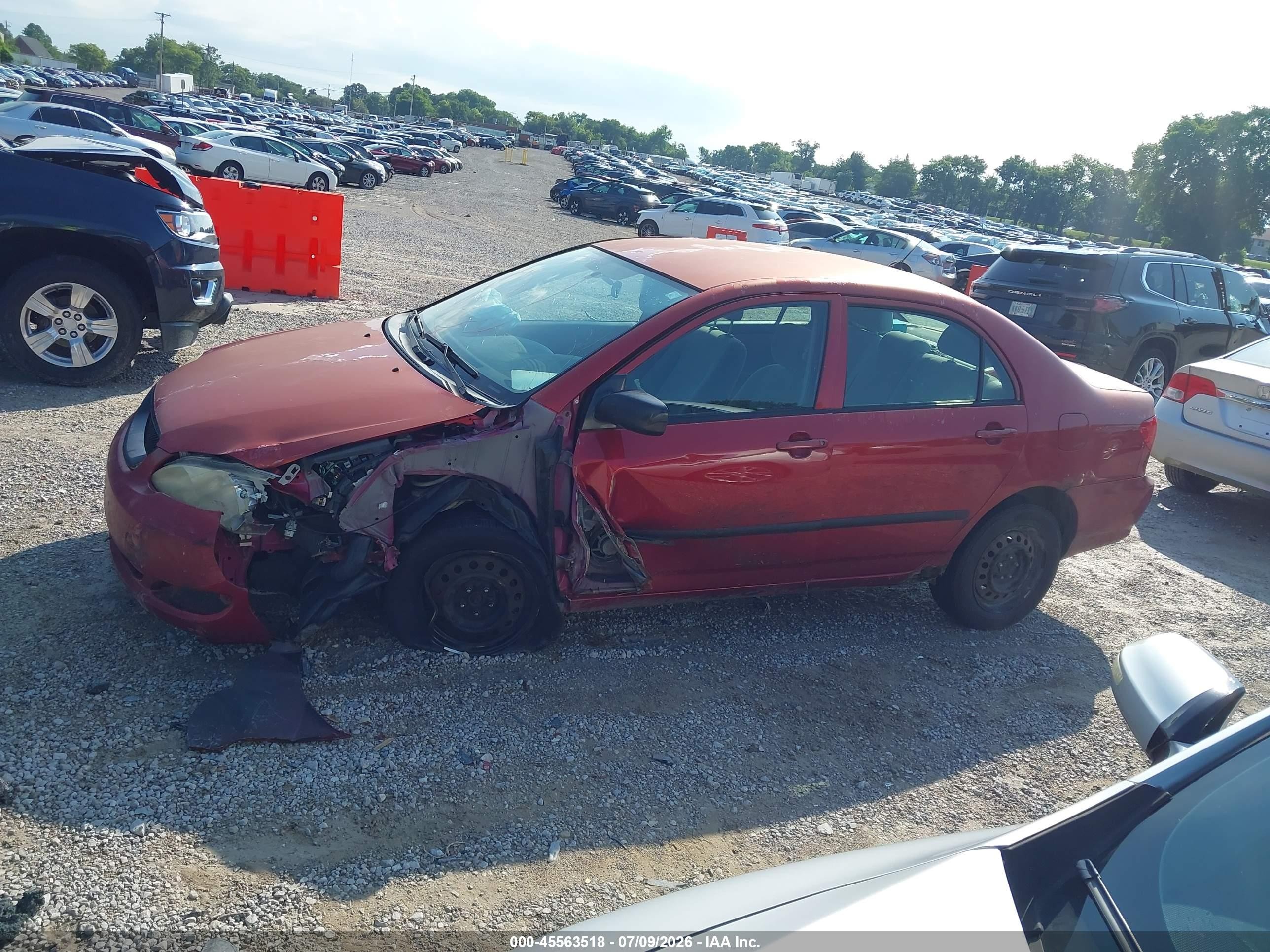 2006 Toyota Corolla Ce Red vin: JTDBR32E160079020