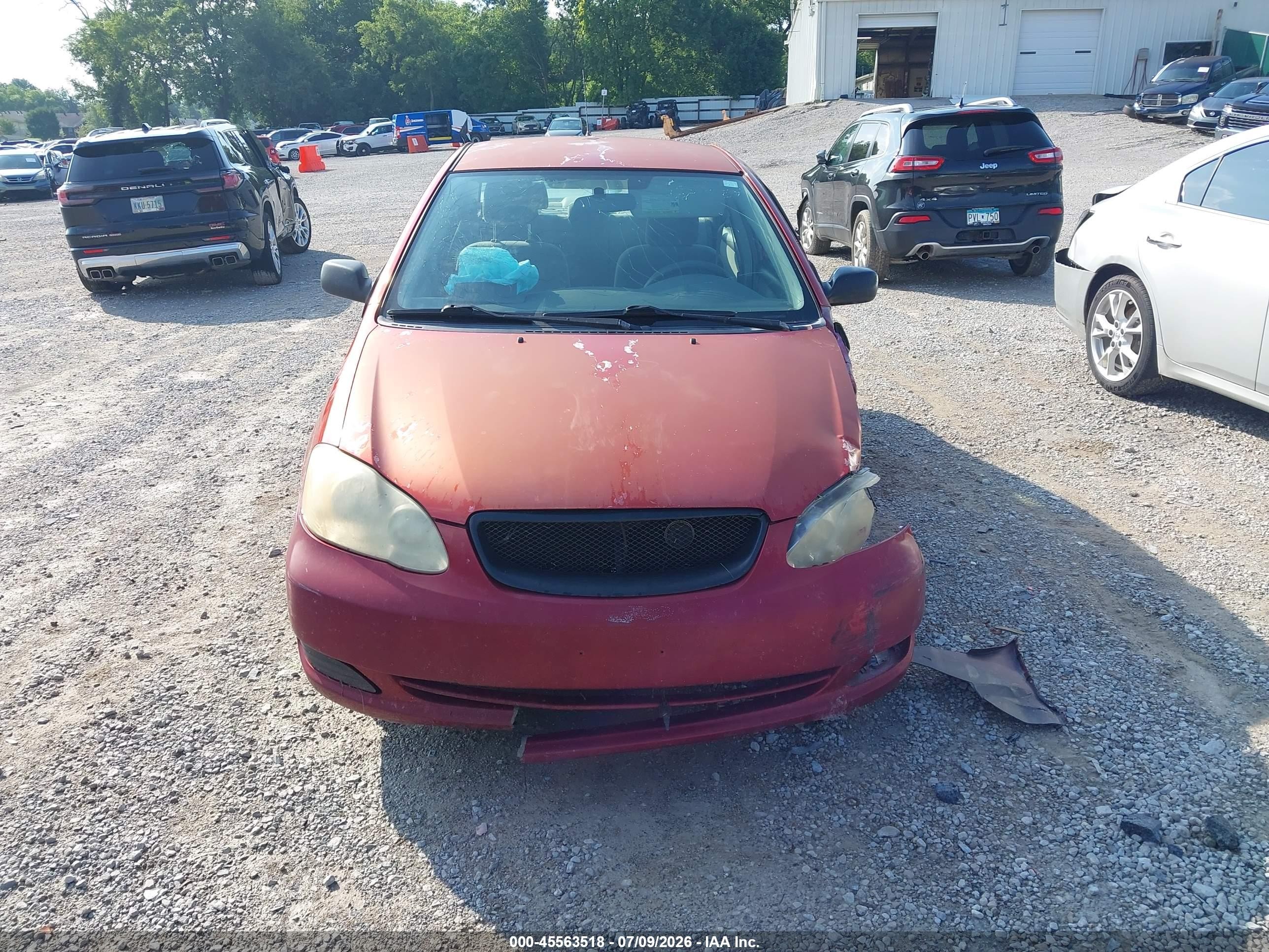 2006 Toyota Corolla Ce Red vin: JTDBR32E160079020