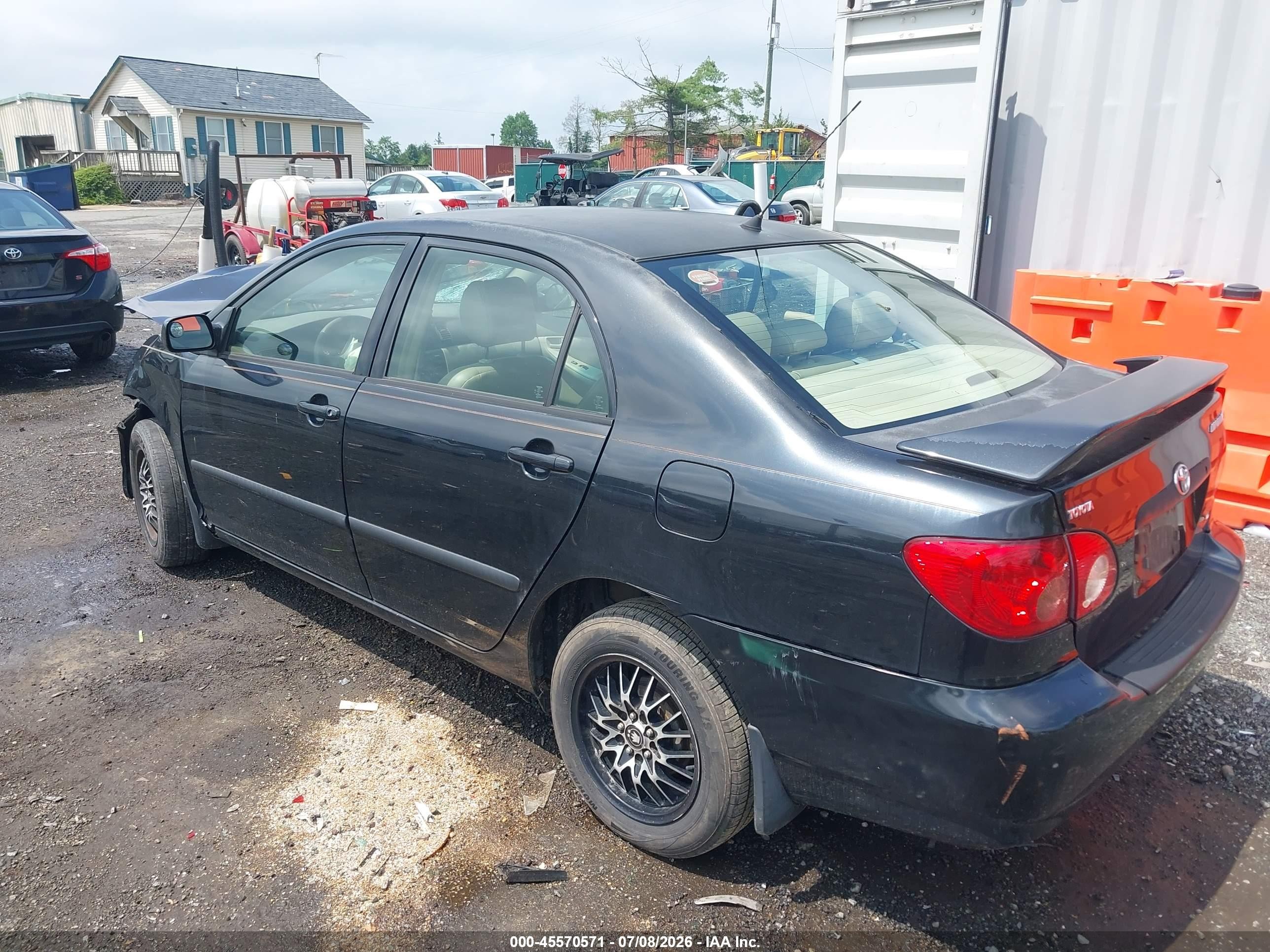 2007 Toyota Corolla Ce Black vin: JTDBR32E170104502