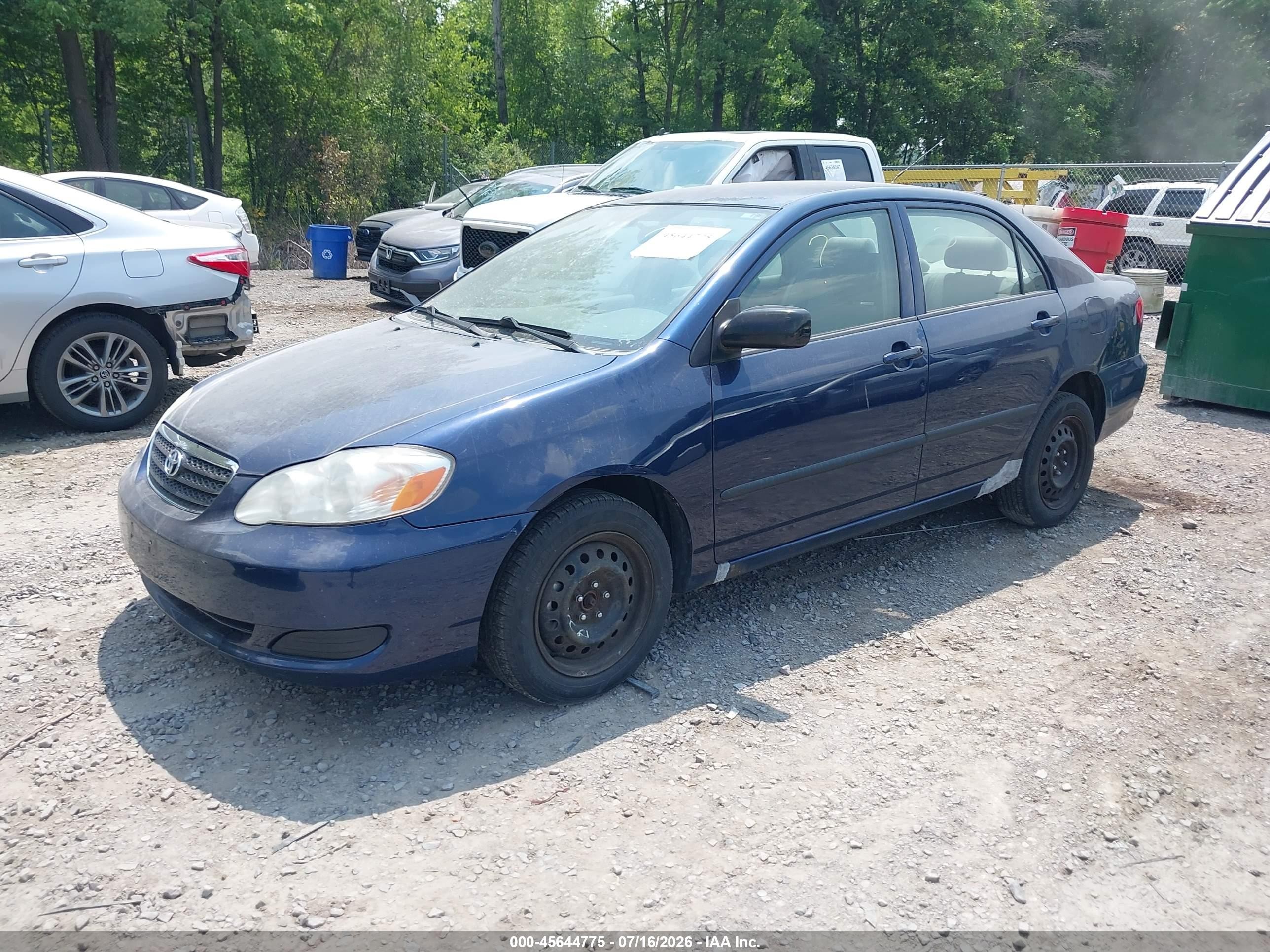 2007 Toyota Corolla Ce Blue vin: JTDBR32E170105925