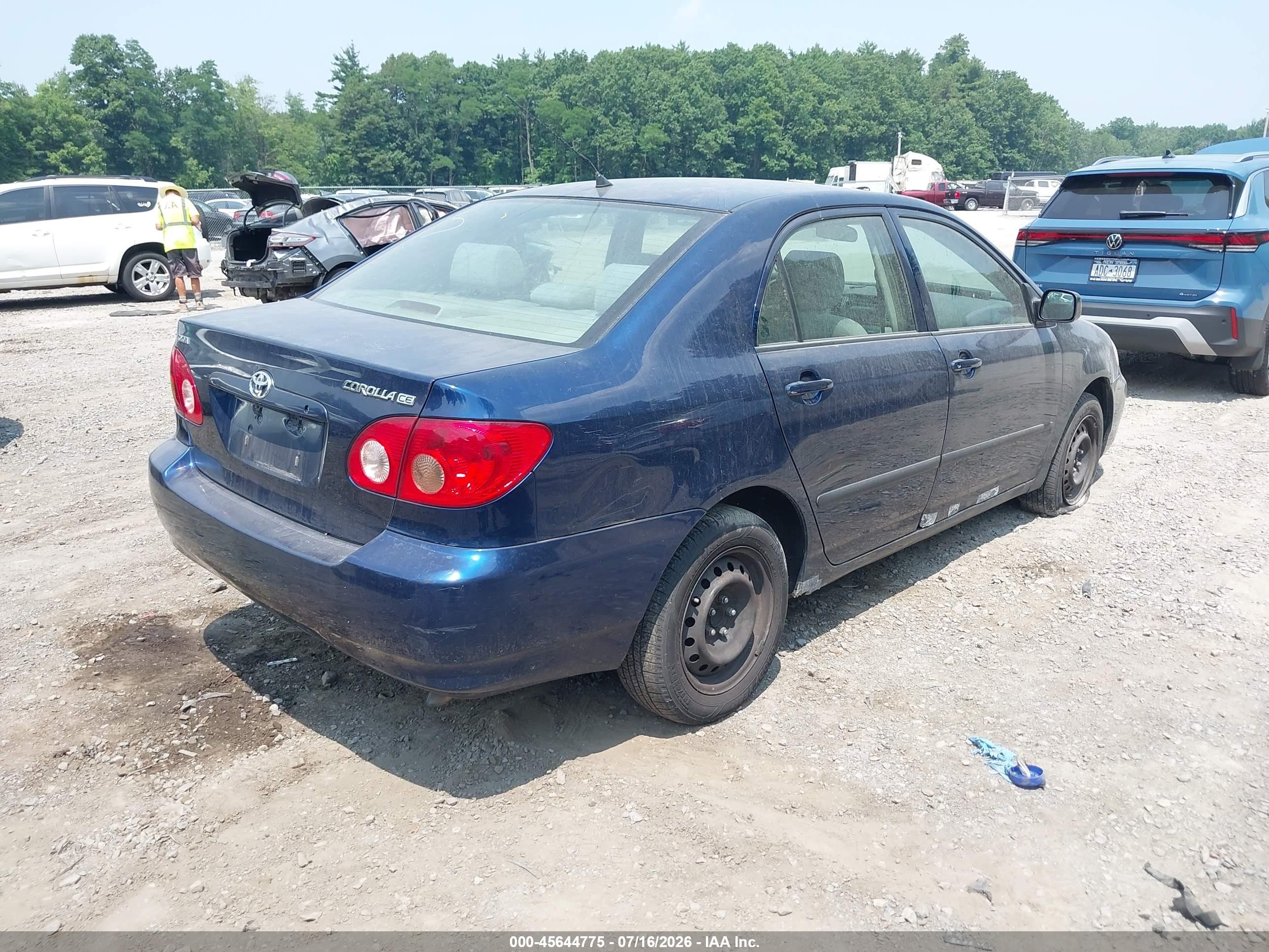 2007 Toyota Corolla Ce Blue vin: JTDBR32E170105925
