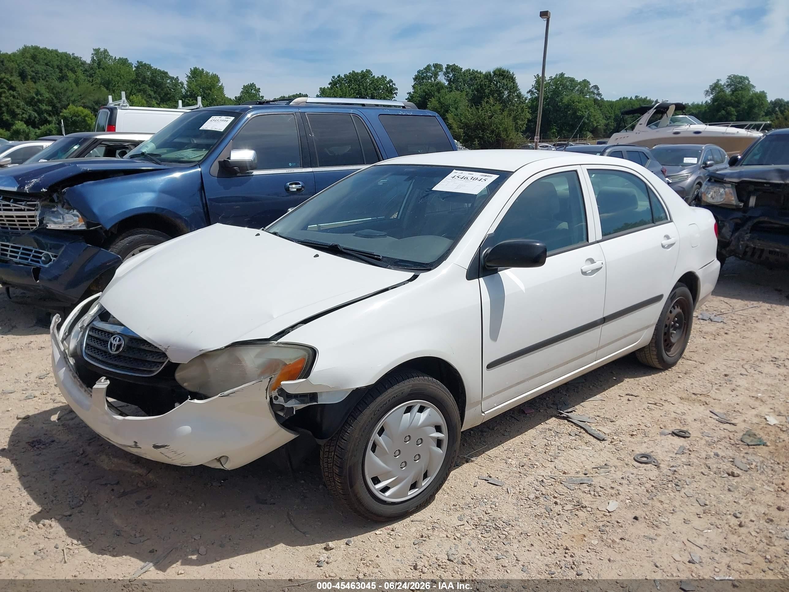 2007 Toyota Corolla Ce White vin: JTDBR32E170112339
