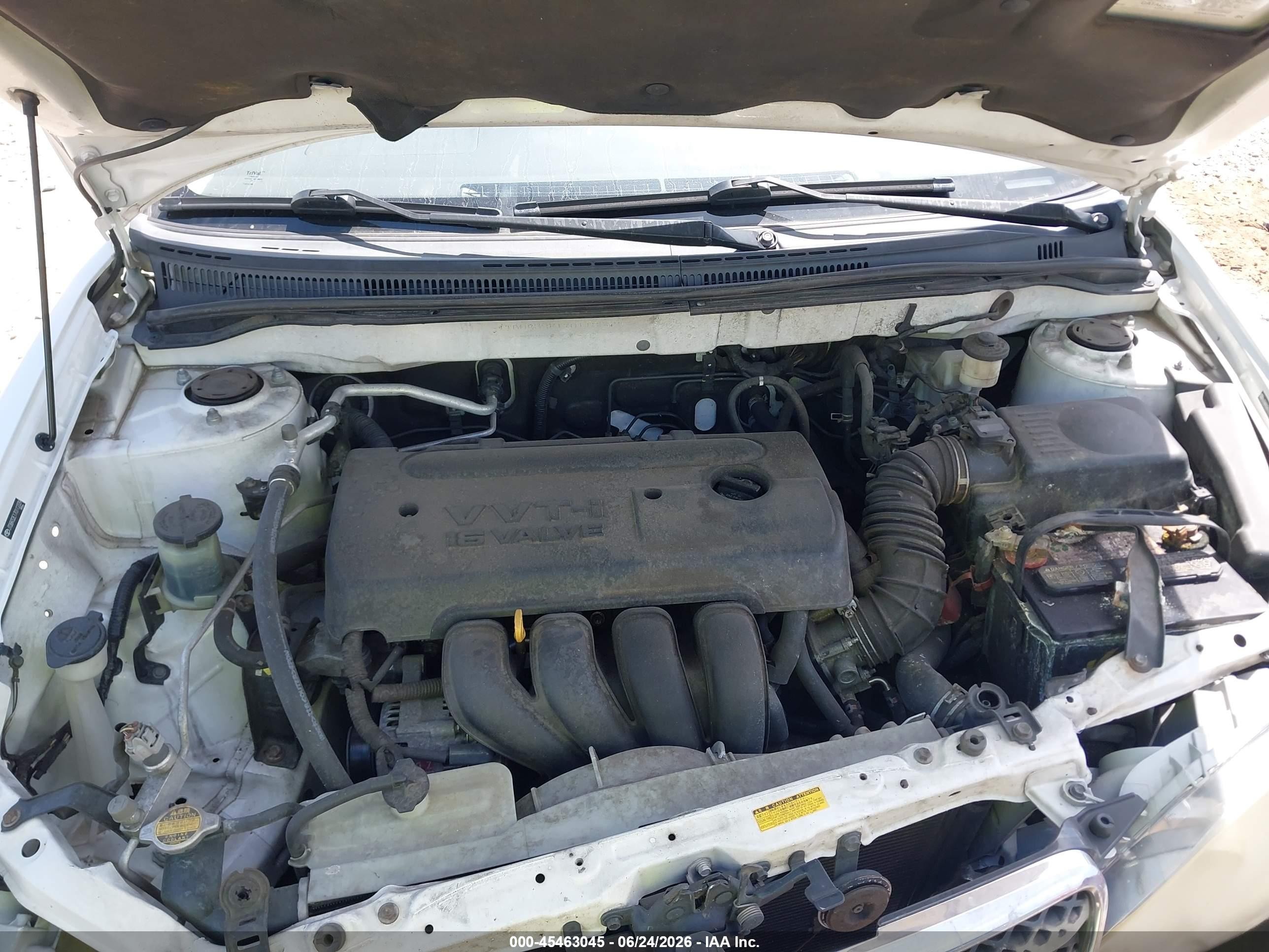 2007 Toyota Corolla Ce White vin: JTDBR32E170112339