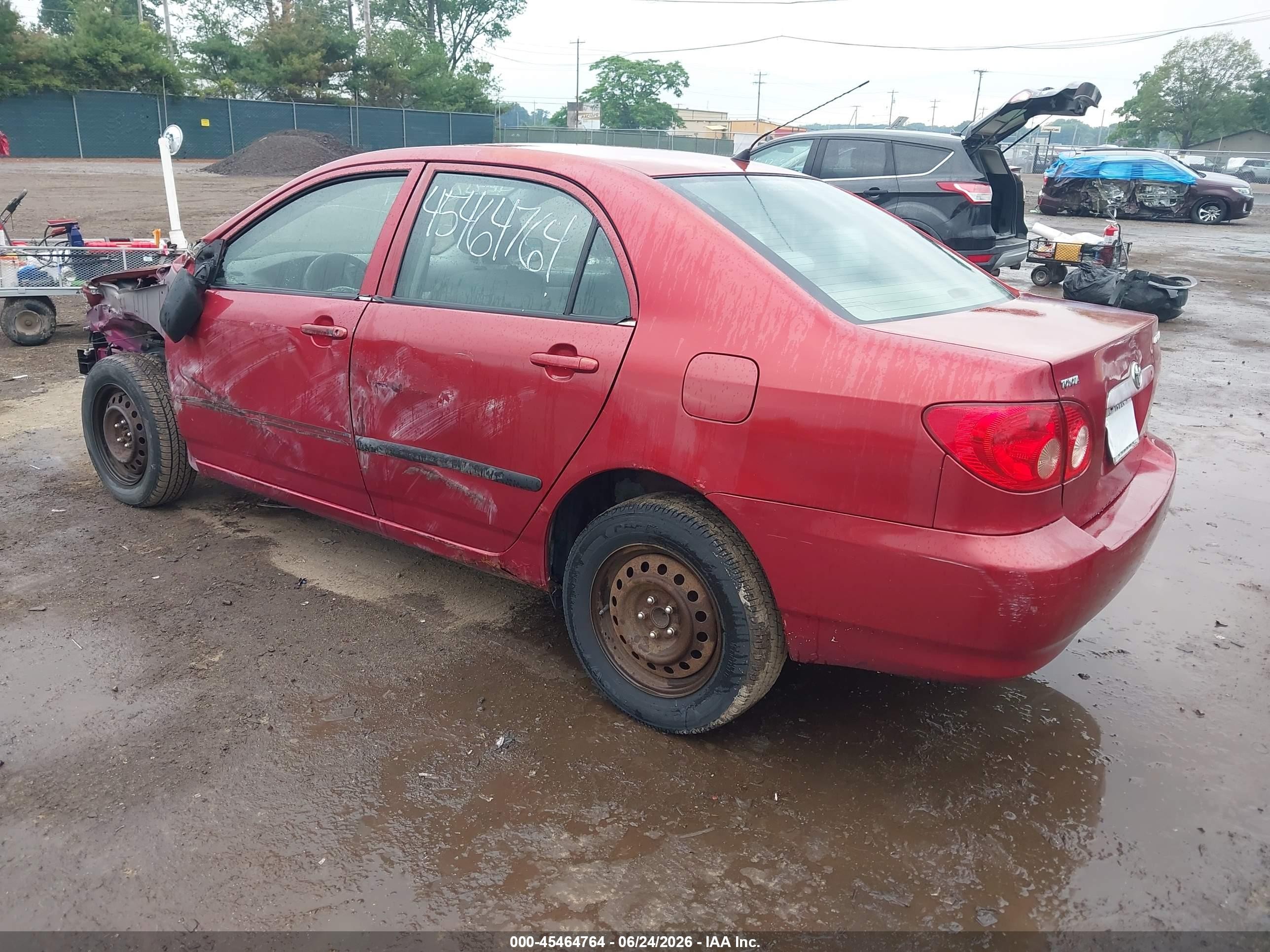 2007 Toyota Corolla Ce Red vin: JTDBR32E170112597