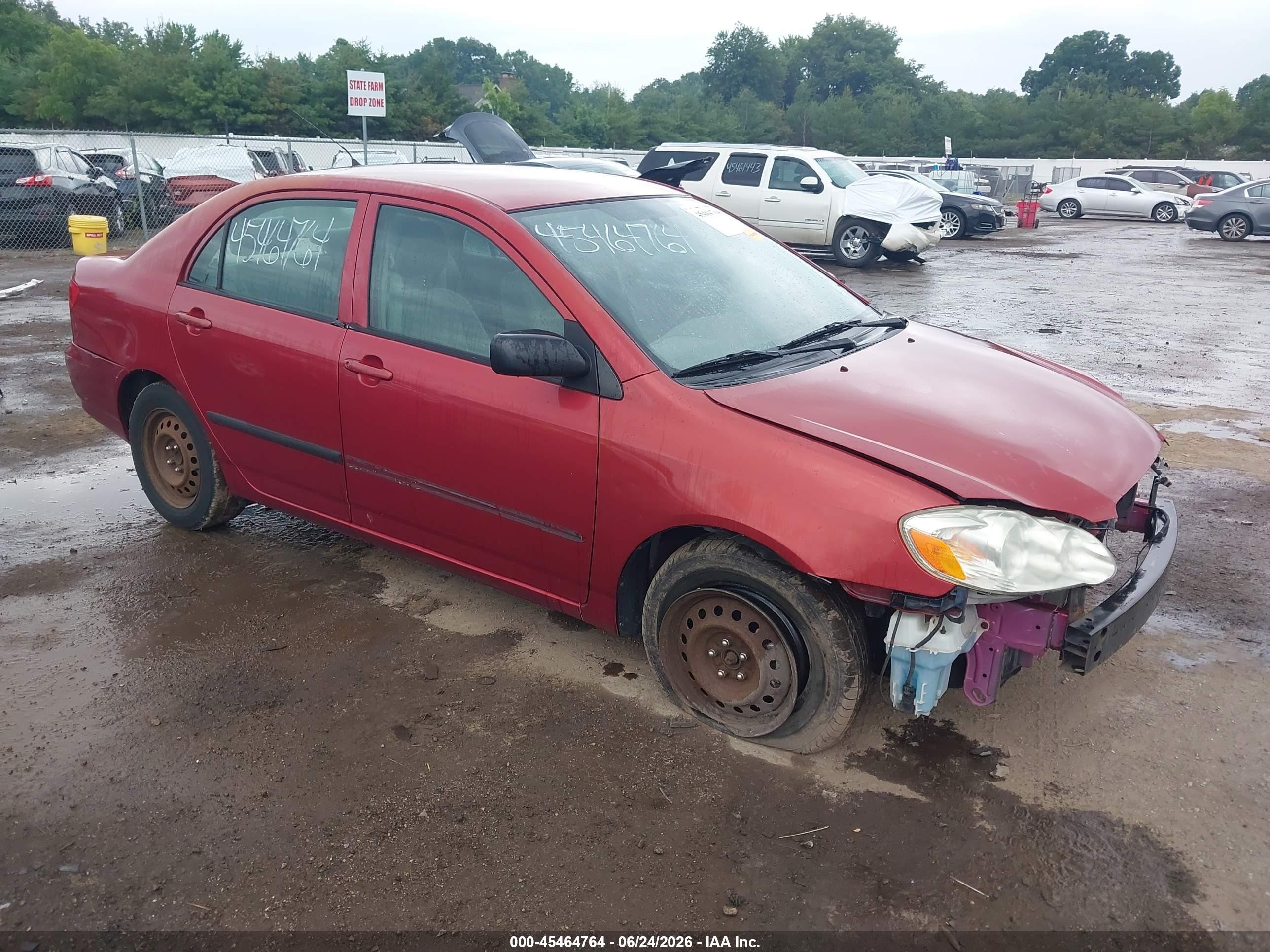 2007 Toyota Corolla Ce Red vin: JTDBR32E170112597