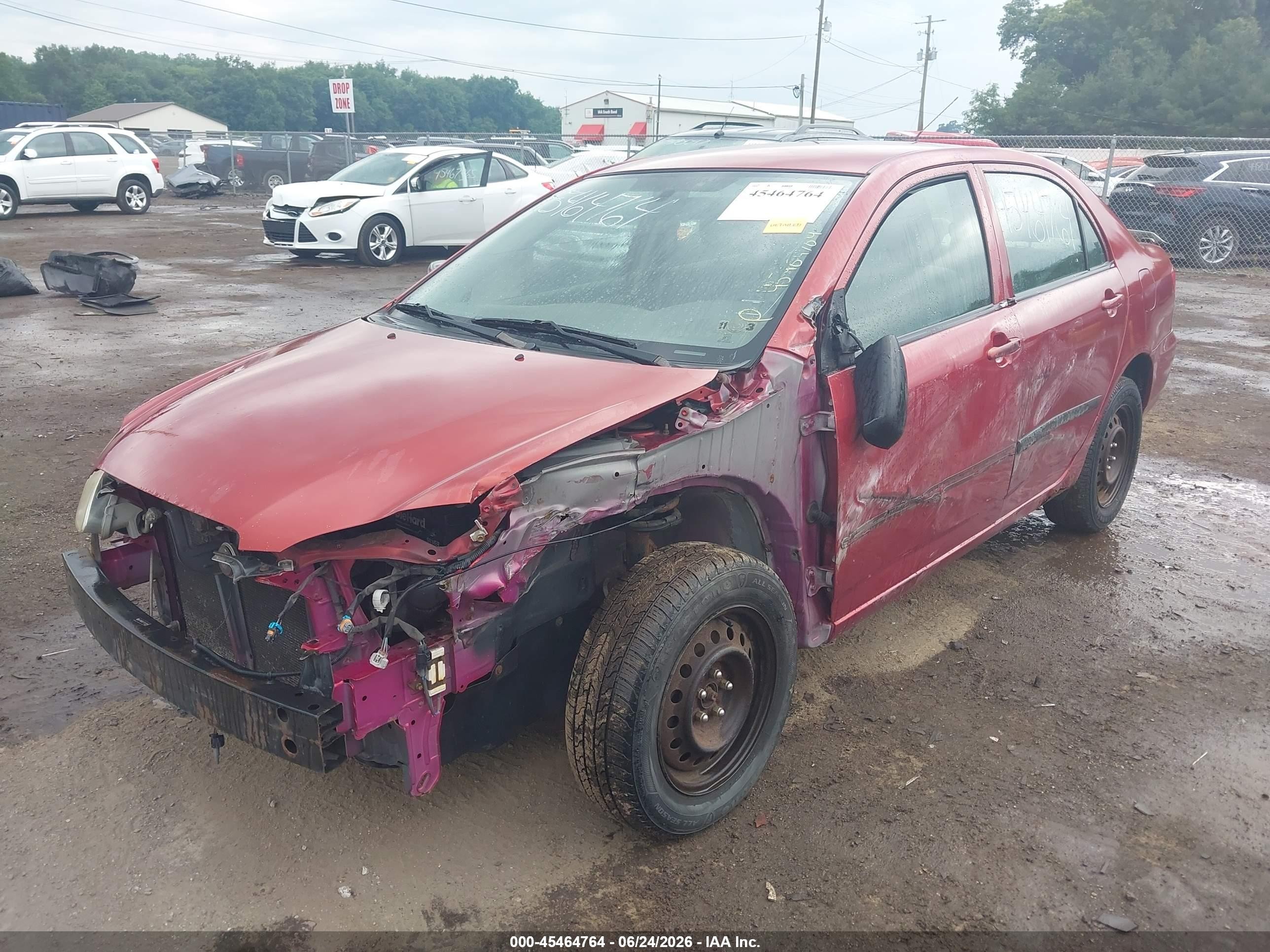 2007 Toyota Corolla Ce Red vin: JTDBR32E170112597