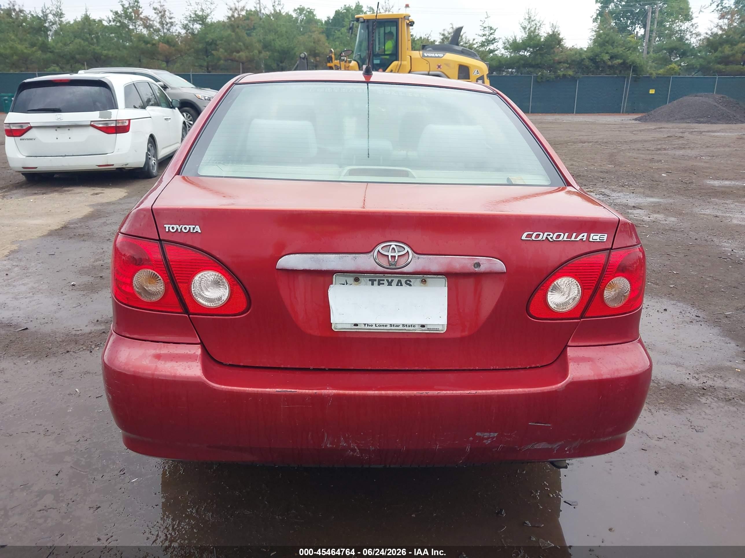 2007 Toyota Corolla Ce Red vin: JTDBR32E170112597