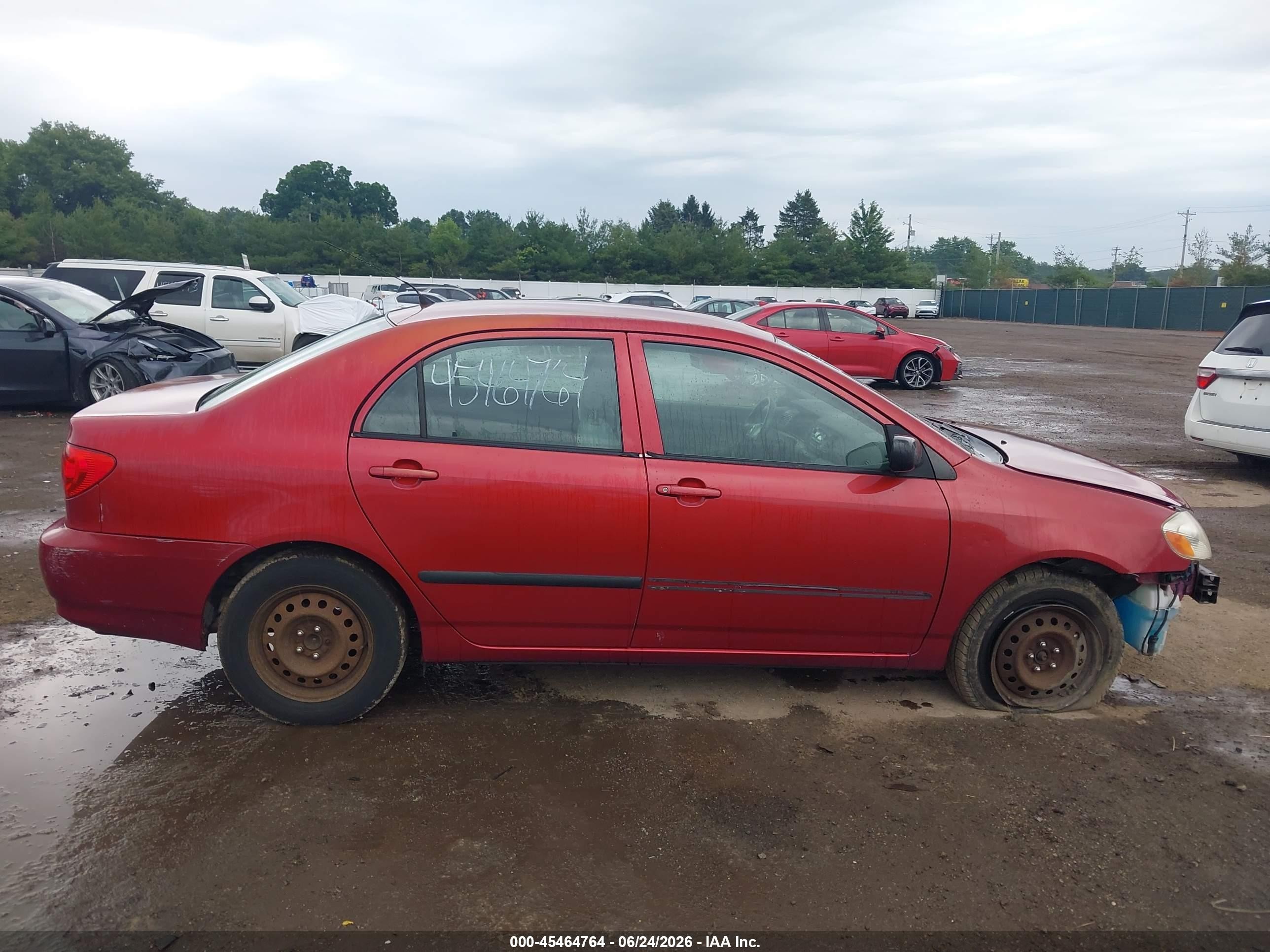 2007 Toyota Corolla Ce Red vin: JTDBR32E170112597