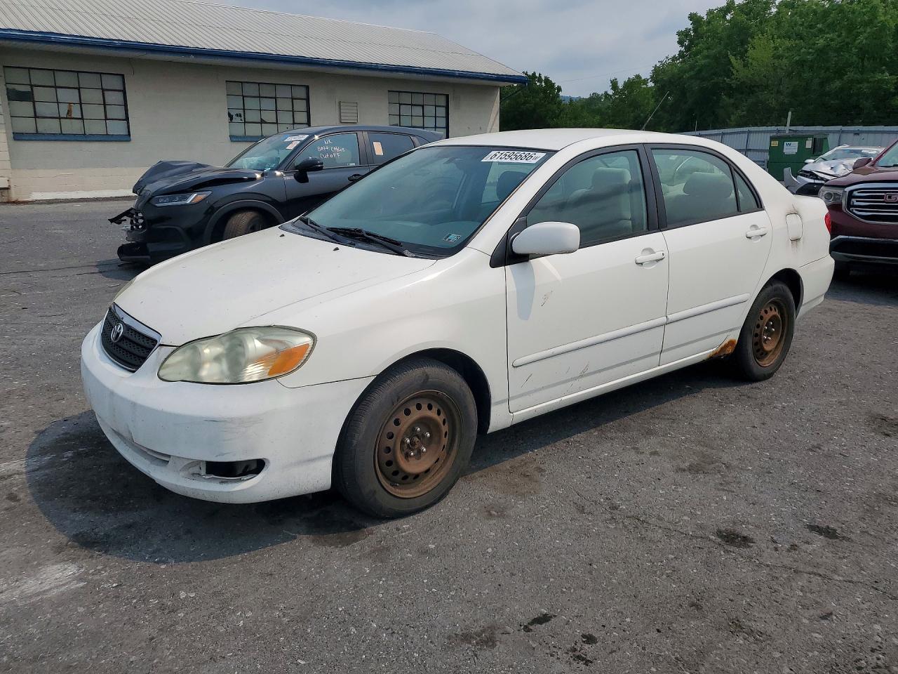 2007 Toyota Corolla Le White vin: JTDBR32E170133398