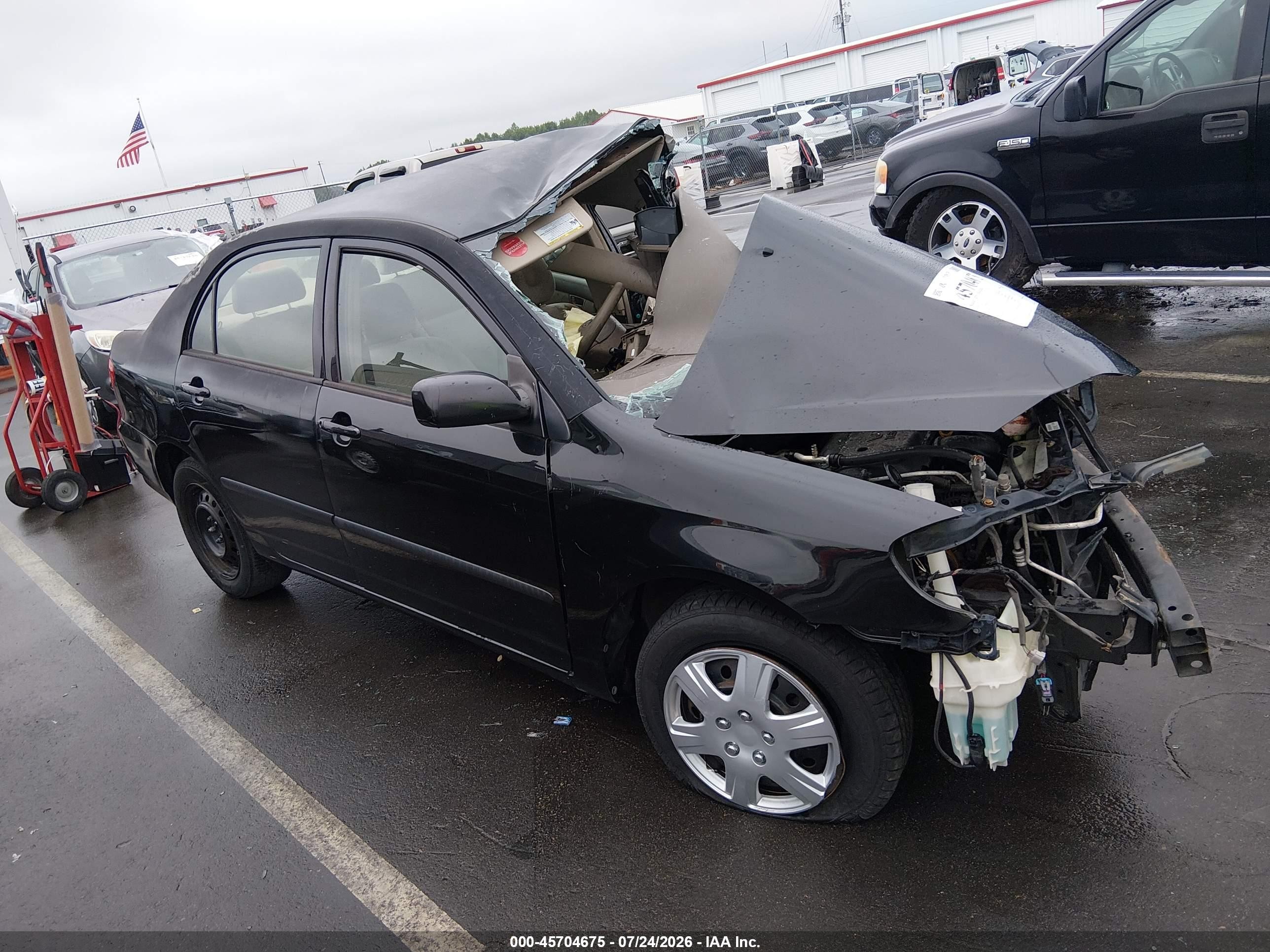 2007 Toyota Corolla Ce Black vin: JTDBR32E170136138