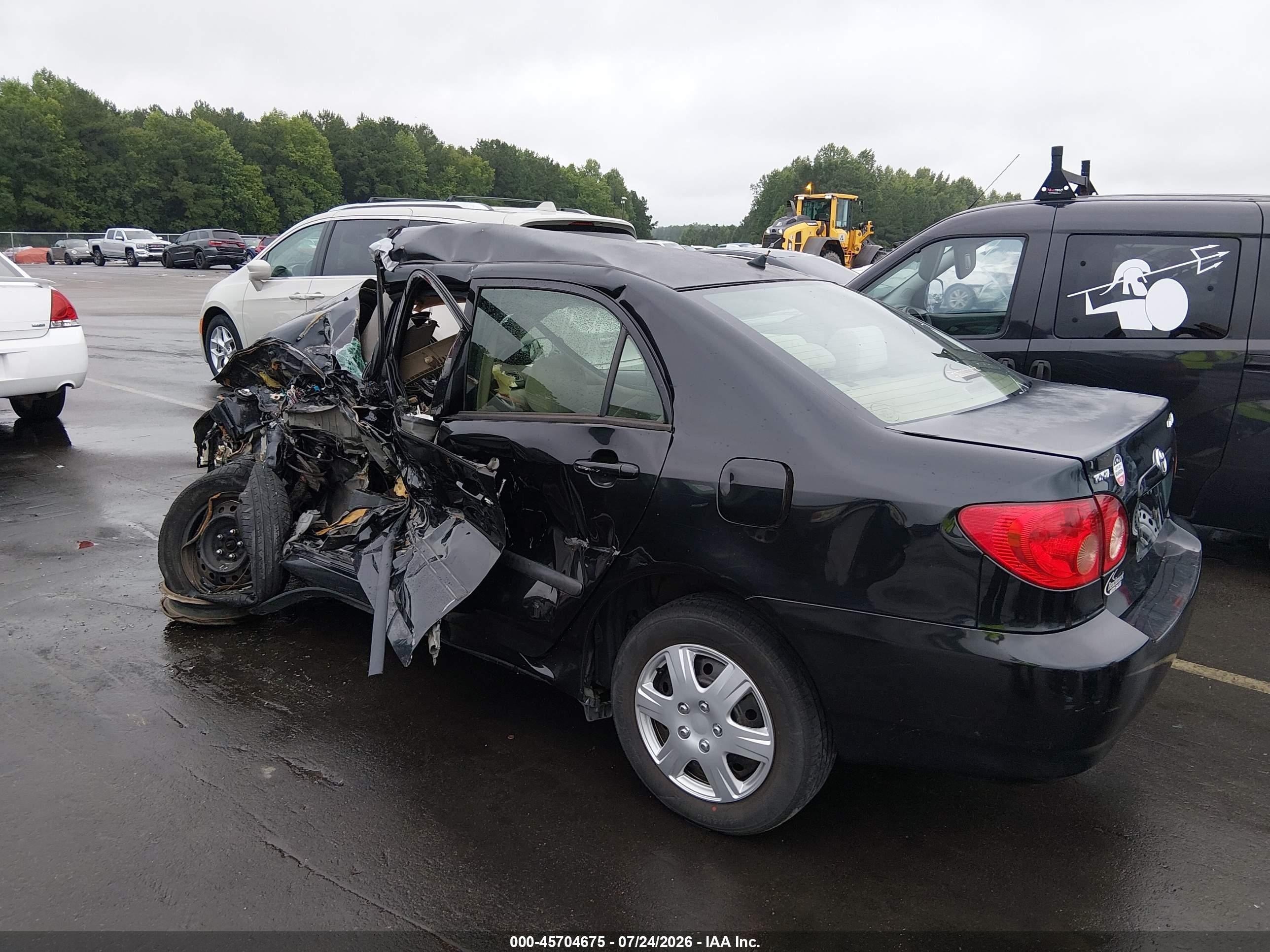 2007 Toyota Corolla Ce Black vin: JTDBR32E170136138