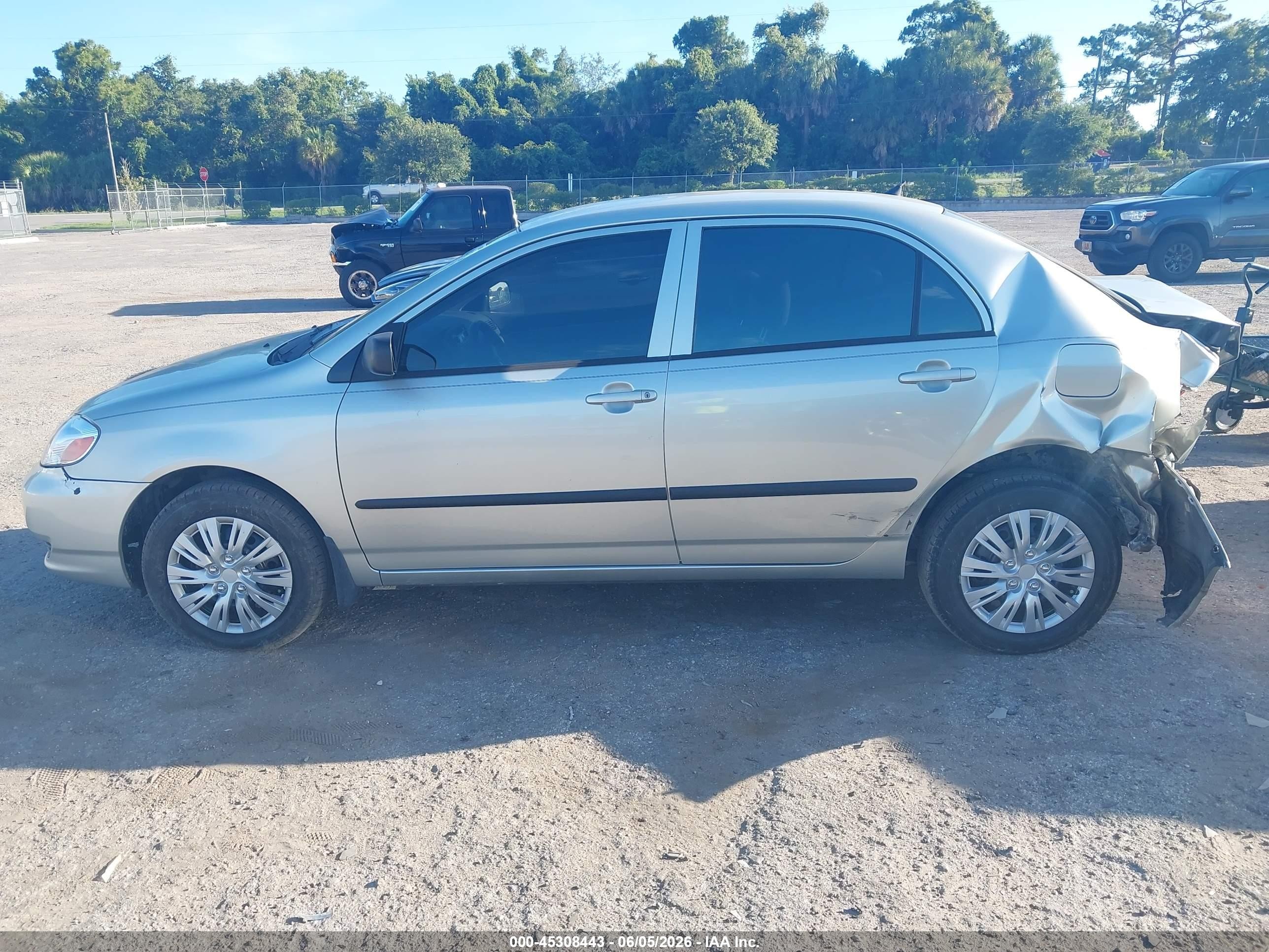 2003 Toyota Corolla Ce Silver vin: JTDBR32E230026113