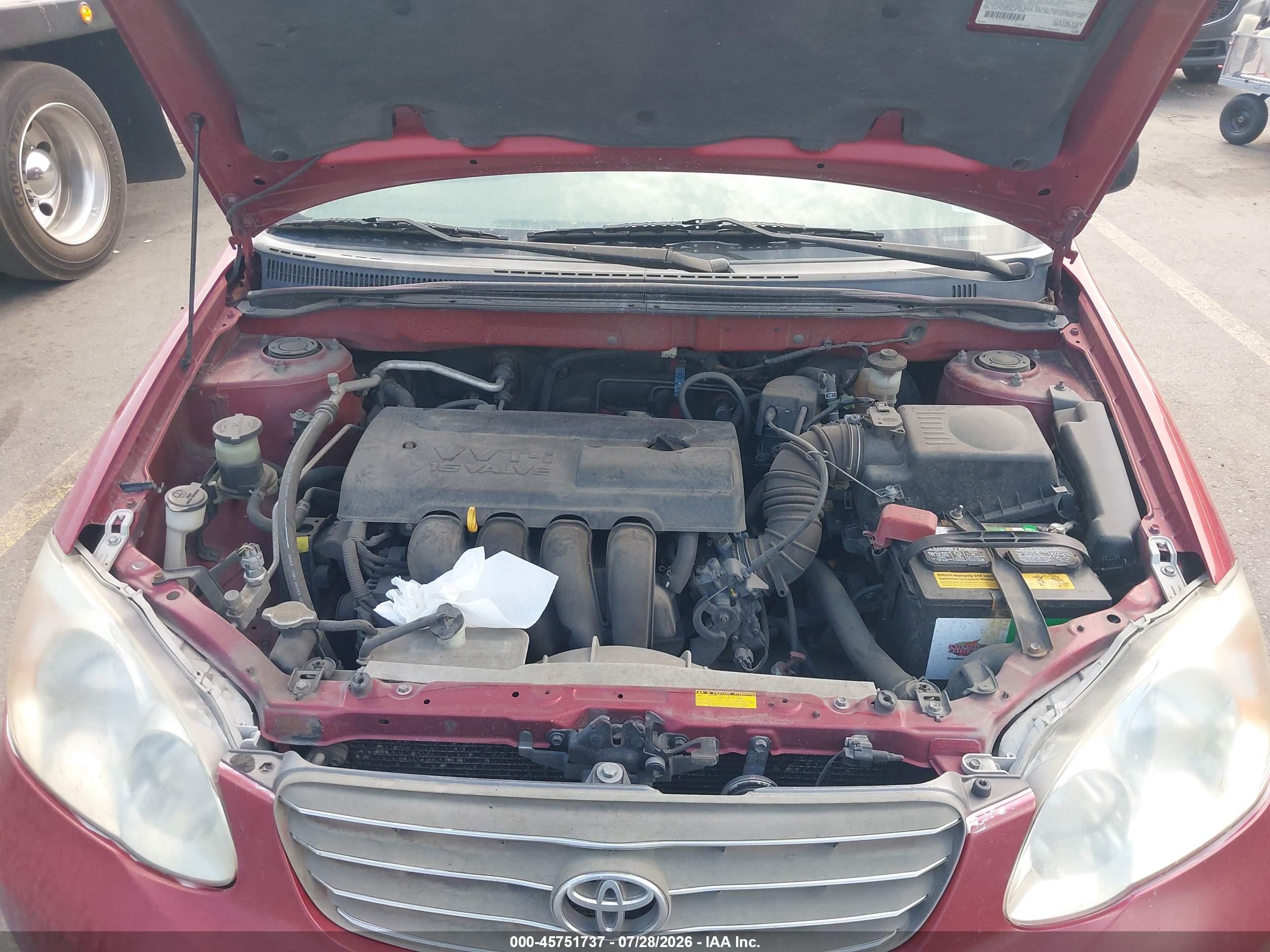 2003 Toyota Corolla Ce Red vin: JTDBR32E230031960