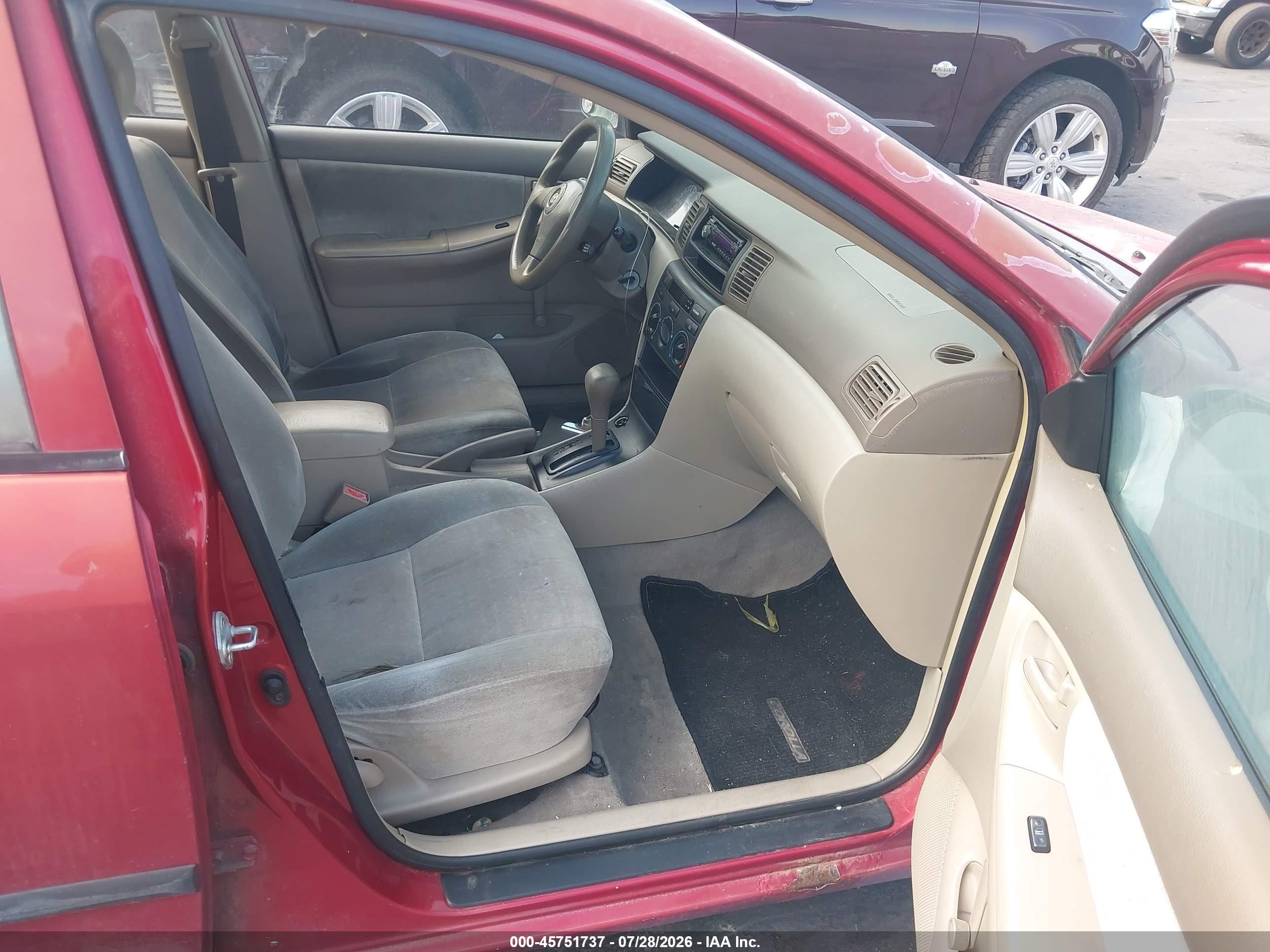 2003 Toyota Corolla Ce Red vin: JTDBR32E230031960