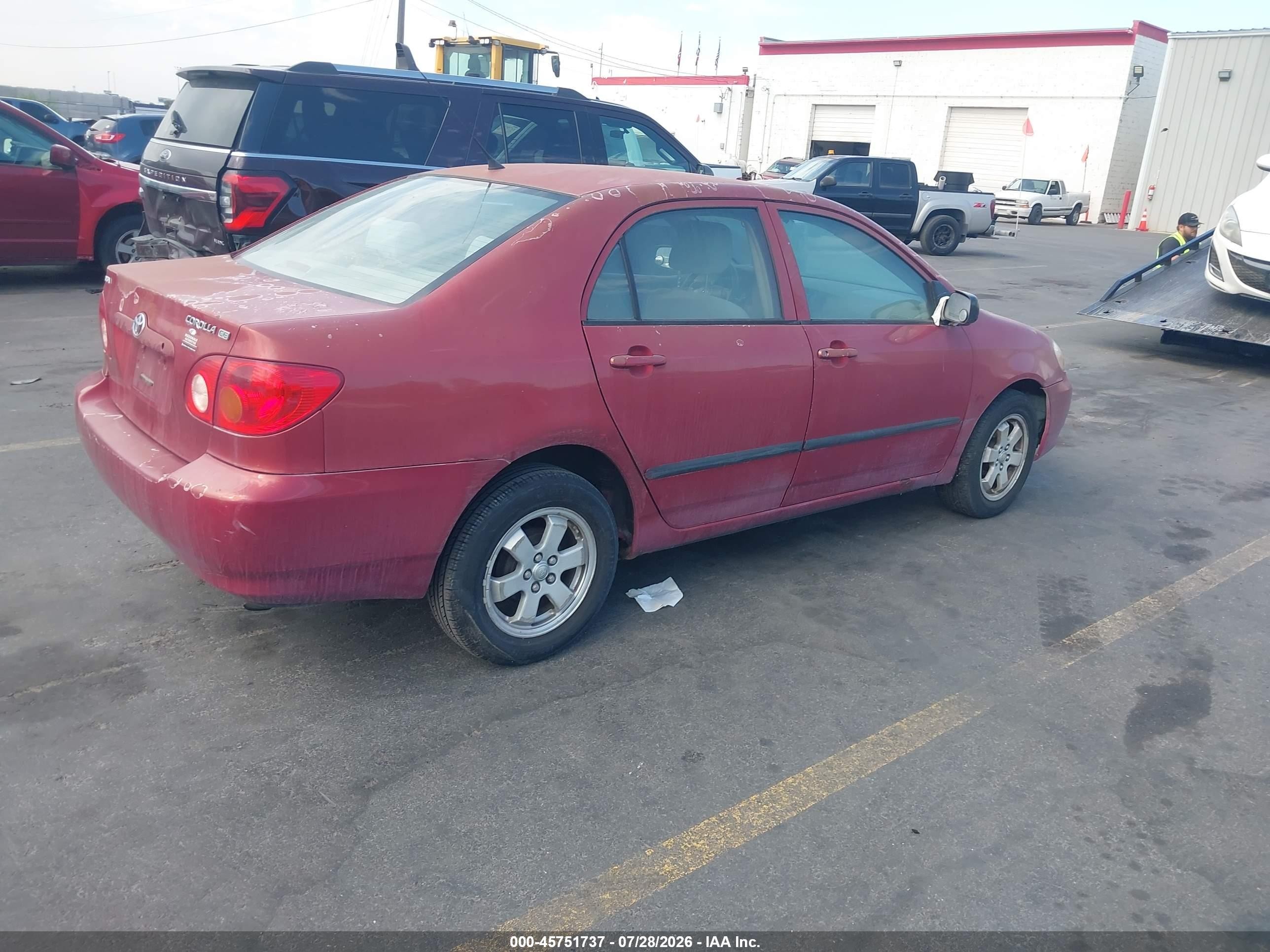 2003 Toyota Corolla Ce Red vin: JTDBR32E230031960