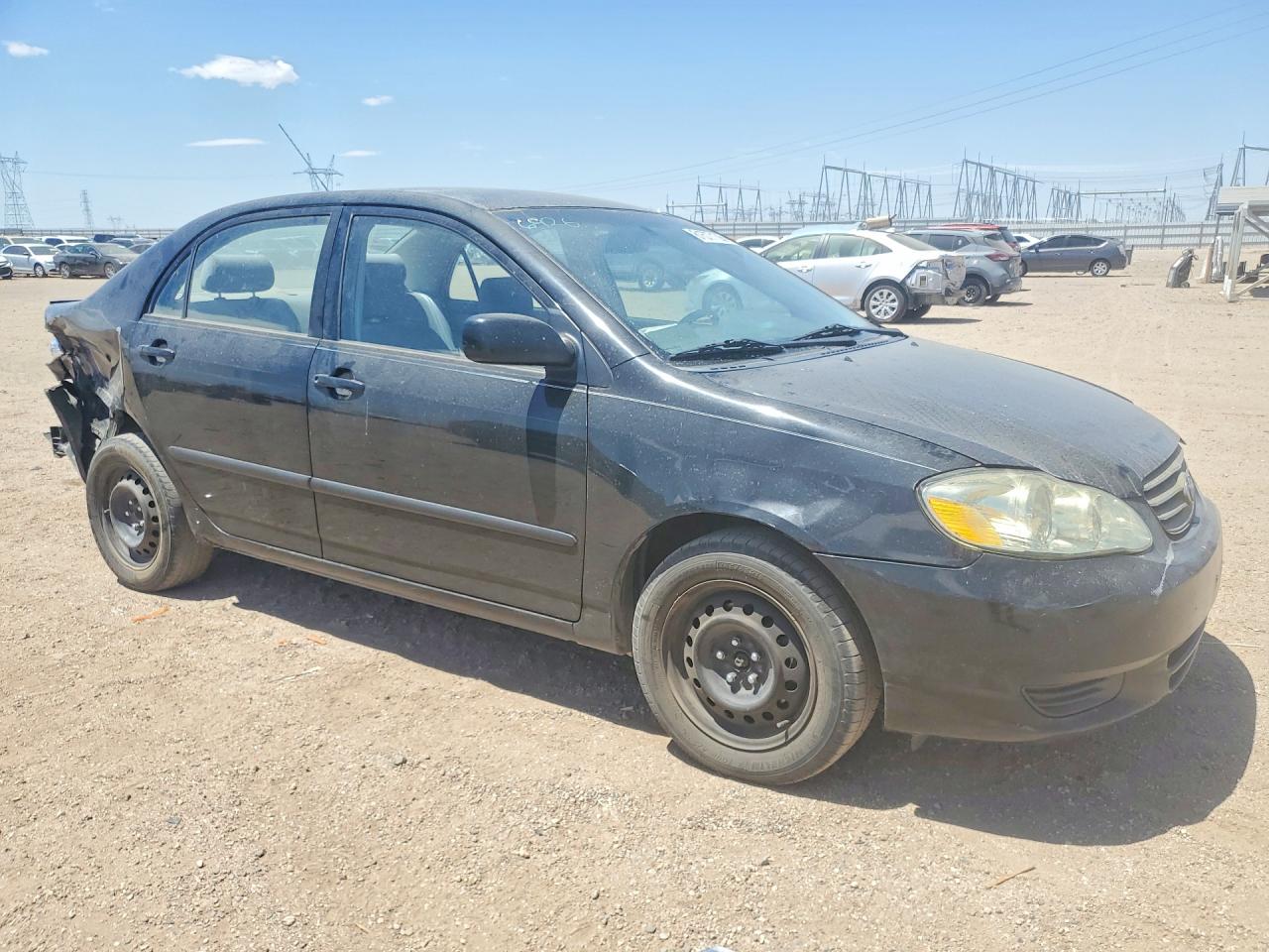 2003 Toyota Corolla Ce Black vin: JTDBR32E230034177