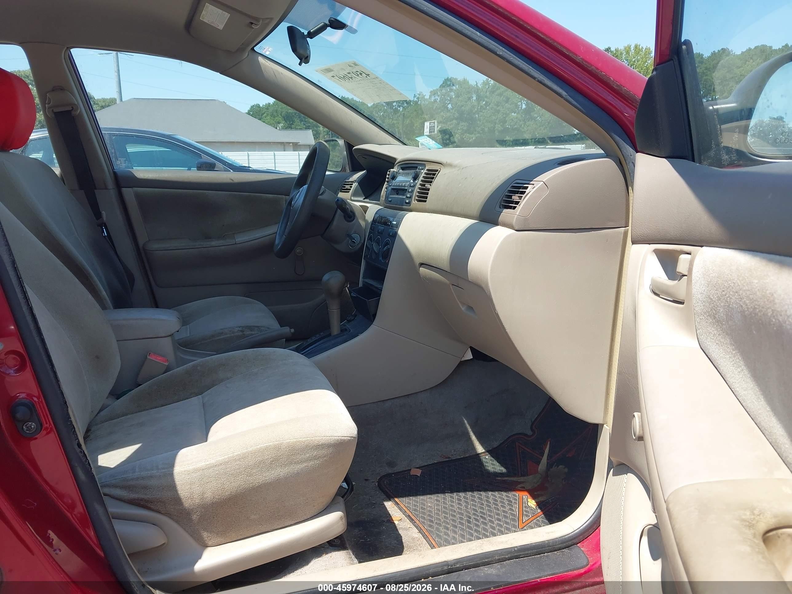2003 Toyota Corolla Ce Red vin: JTDBR32E230034213