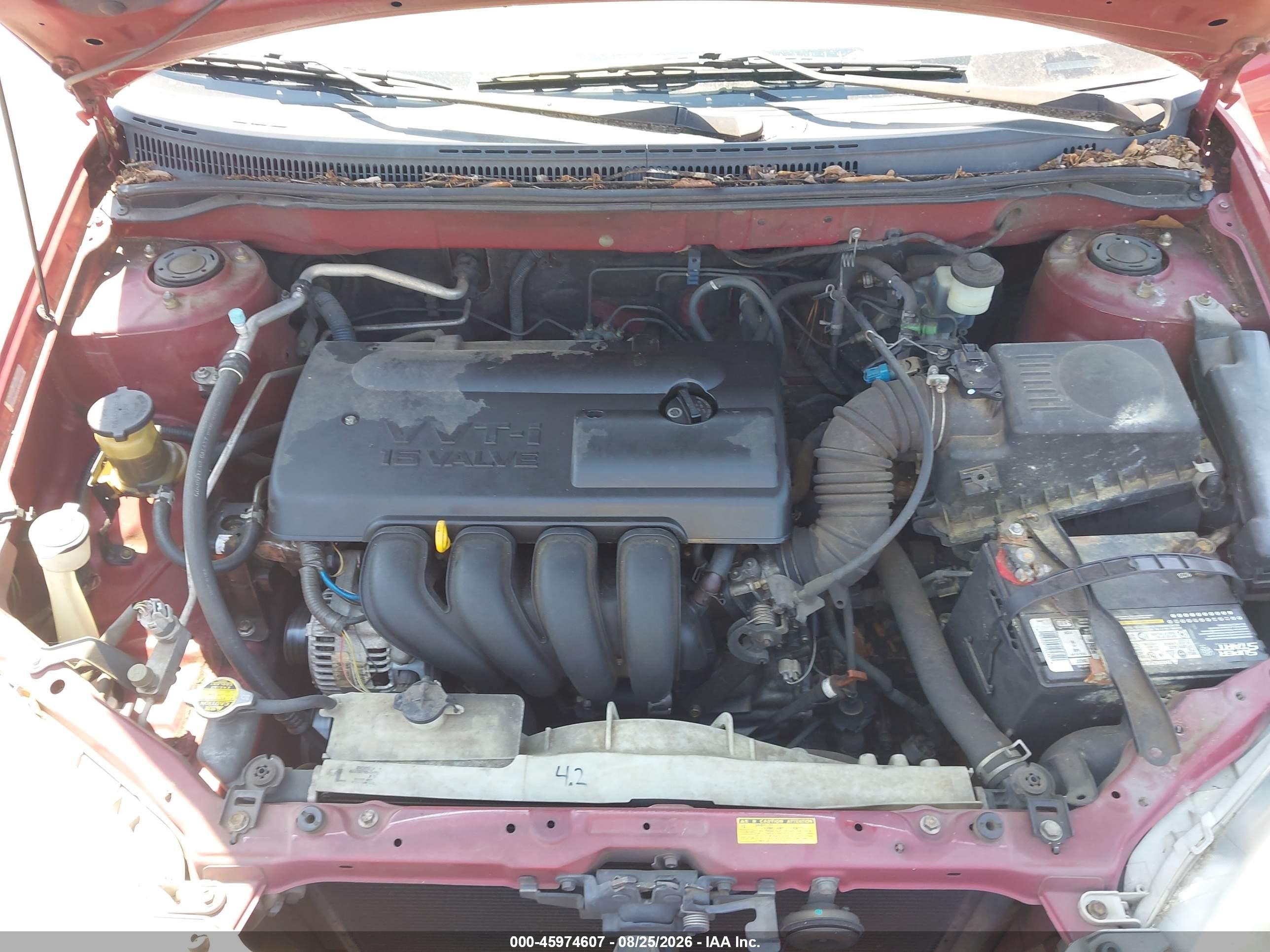 2003 Toyota Corolla Ce Red vin: JTDBR32E230034213