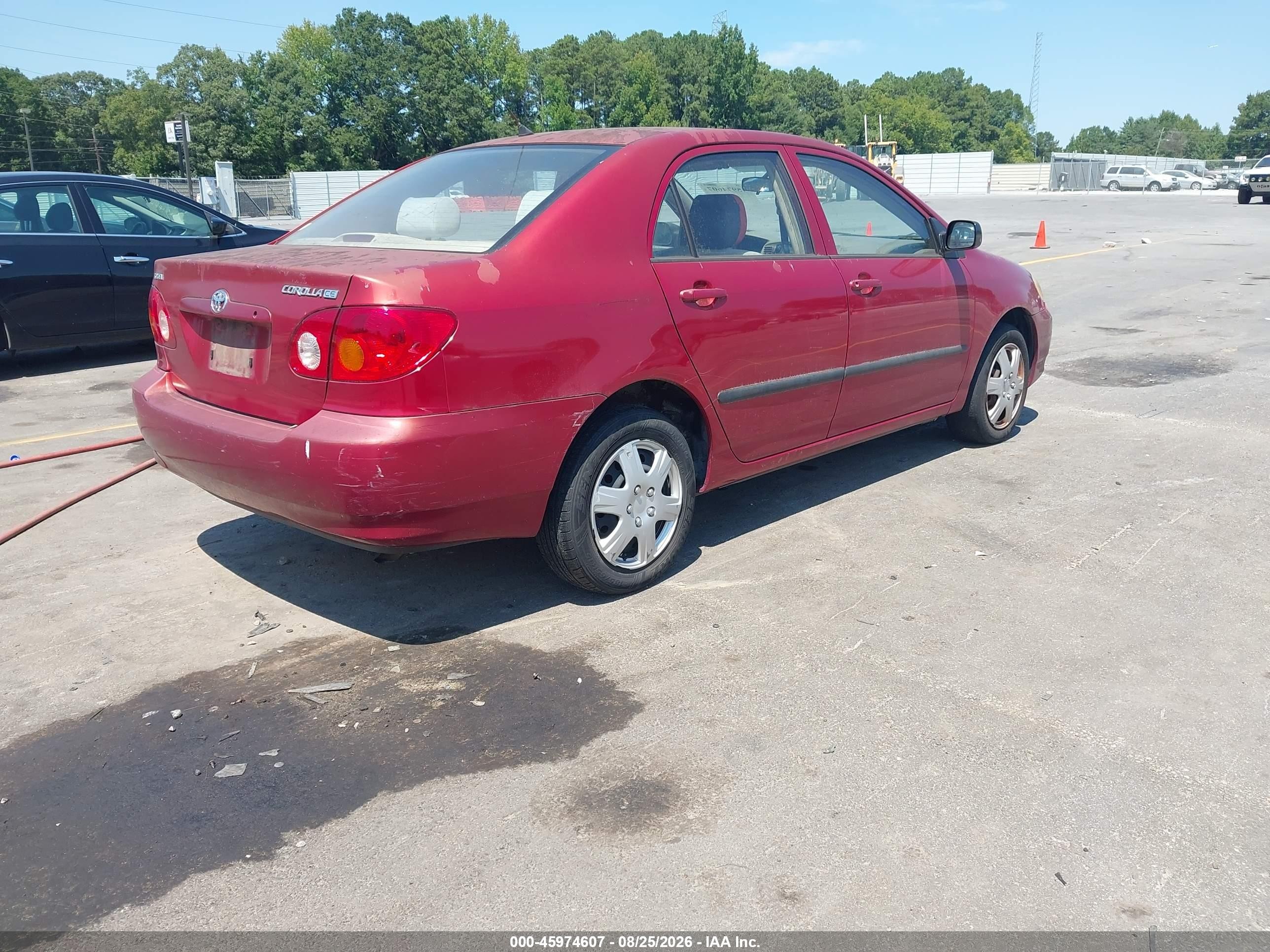 2003 Toyota Corolla Ce Red vin: JTDBR32E230034213