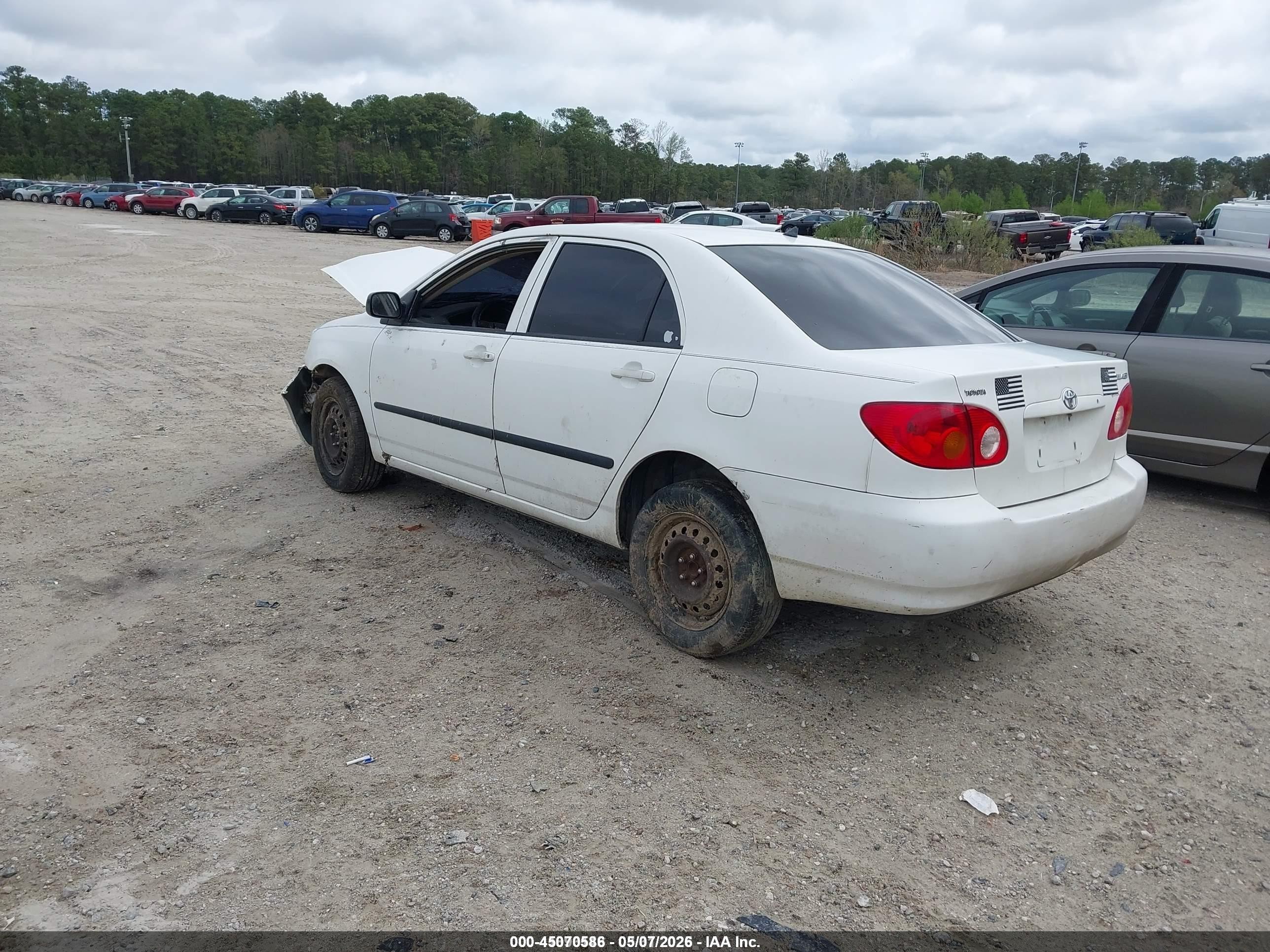 2003 Toyota Corolla Ce White vin: JTDBR32E230041596